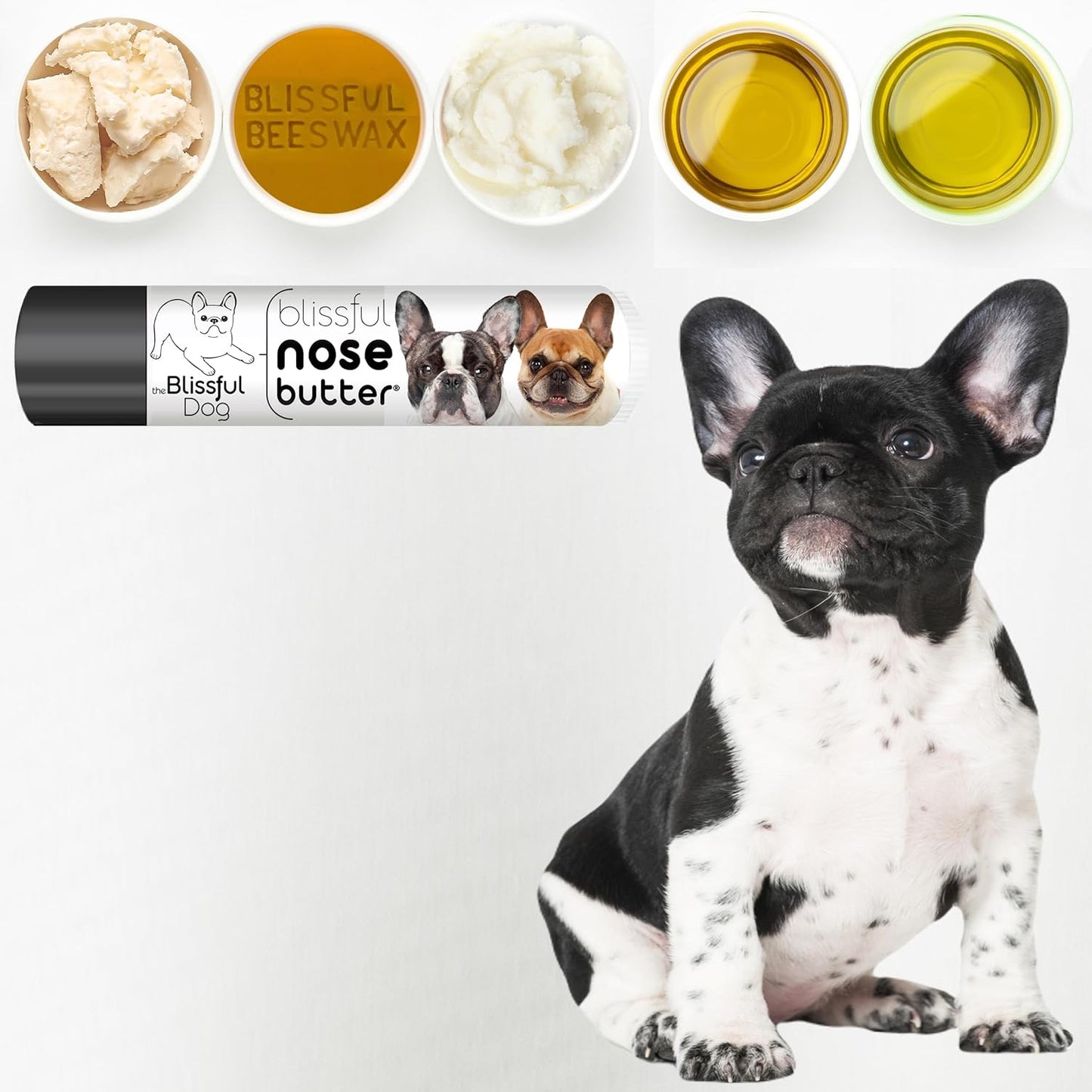 The Blissful Dog French Bulldog Pied Unscented Nose Butter - Dog Nose Butter, 0.15 Ounce - Pet Explorer