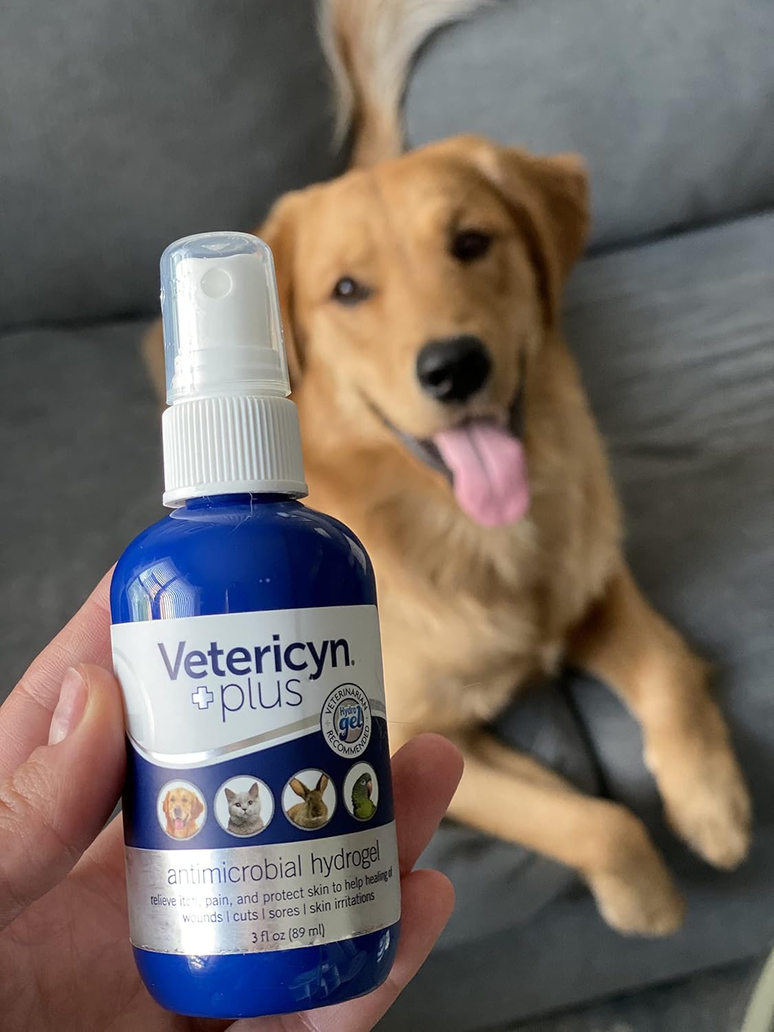 Vetericyn Plus Dog Wound Care Hydrogel Spray | Healing Aid and Wound Protectant, Sprayable Gel to Relieve Dog Itchy Skin, Safe for All Animals. 3 Ounces - Pet Explorer