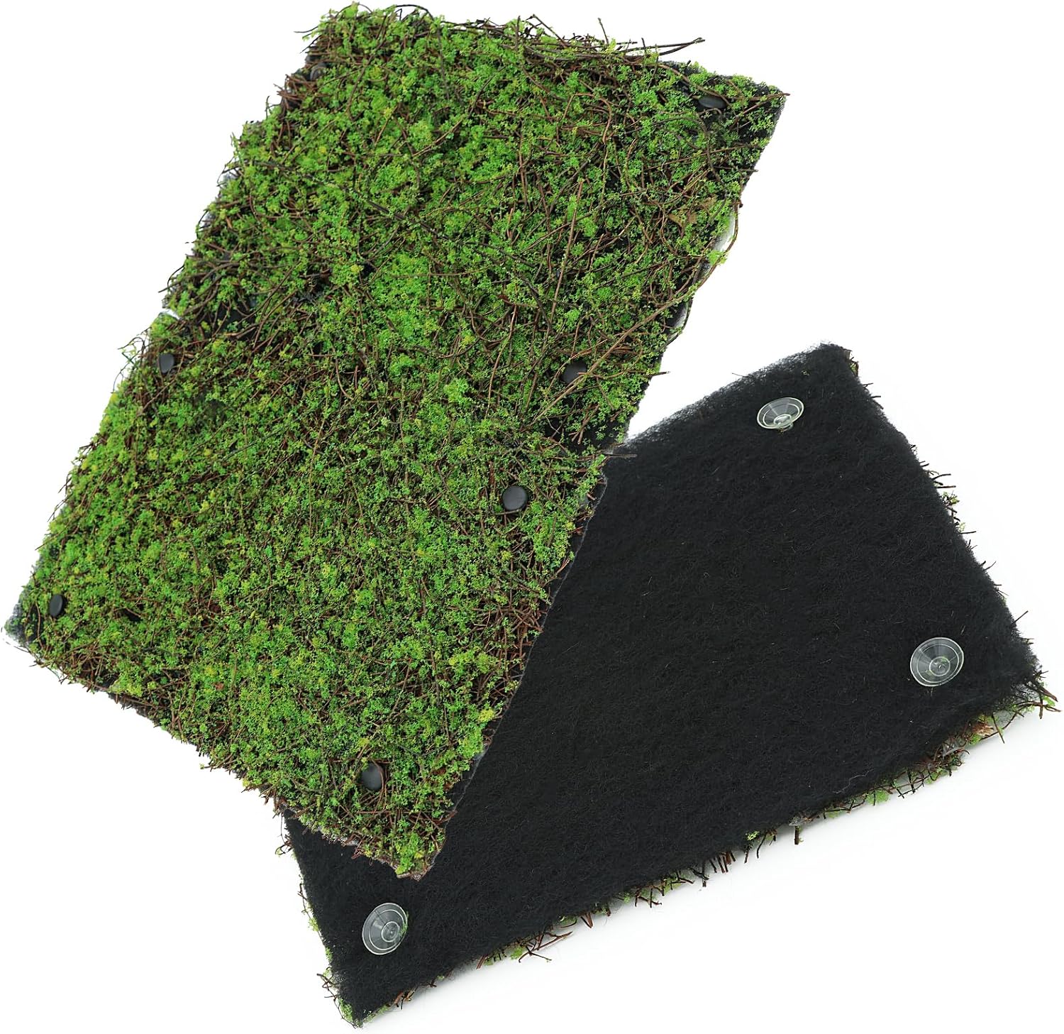 AQUA KT Terrarium Moss Background Backdrop Wall Artificial Reptile Amphibian Cage Decoration for Lizard Bearded Dragon Snake Frog Chameleon Climbing, Pack of 2 - Pet Explorer