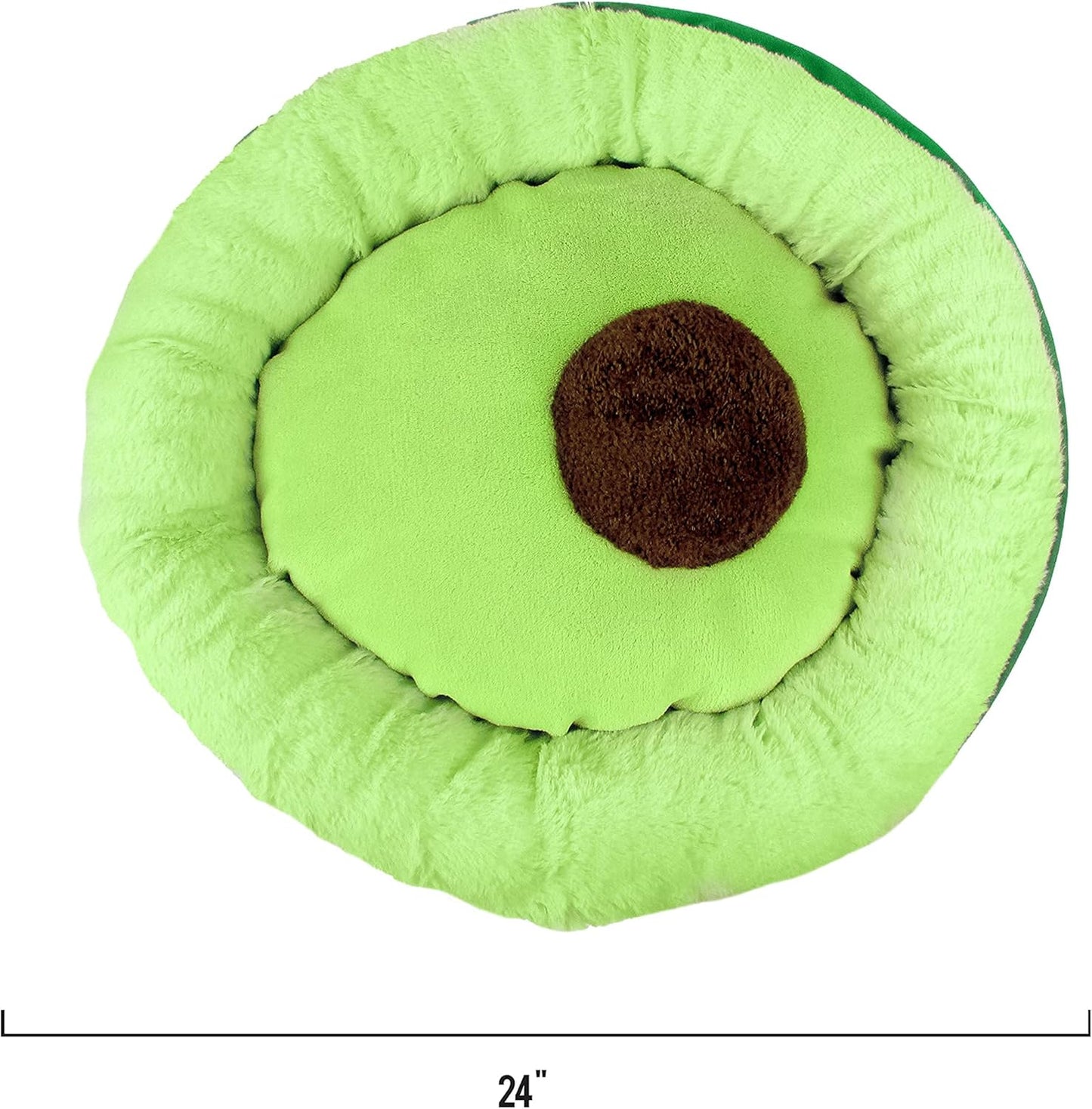 TONBO Soft Plush Small Cute and Cozy Avocado Dog Cat Bed, Washer and Dryer Friendly (Avocado) - Pet Explorer