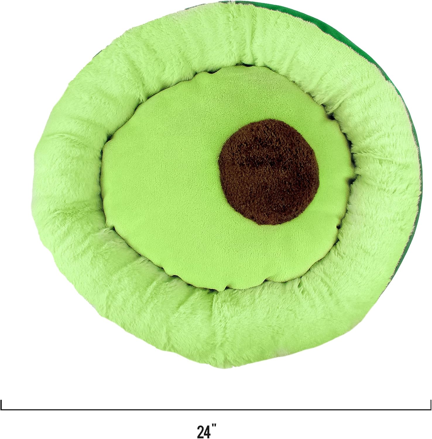 TONBO Soft Plush Small Cute and Cozy Avocado Dog Cat Bed, Washer and Dryer Friendly (Avocado) - Pet Explorer