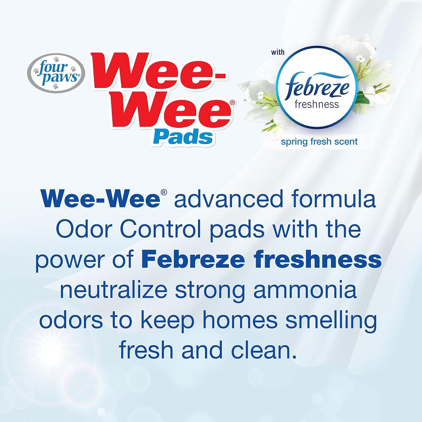 Four Paws Wee-Wee Odor Control with Febreze Freshness Pee Pads for Dogs & Puppies, Leak-Proof Dog Housebreaking Potty Training Floor Protection, Spring Fresh Scent, 28" x 30", 30 Count - Pet Explorer