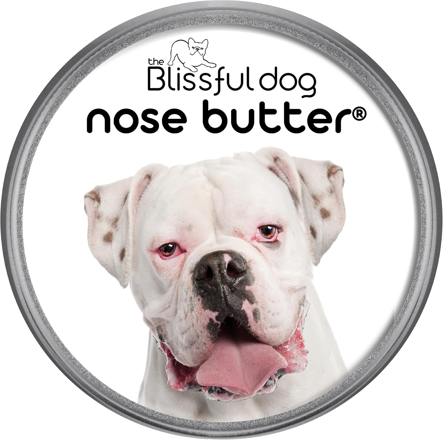The Blissful Dog White Boxer Nose Butter for Dry, Cracked Skin, Lick-Safe Dog Nose Balm with Moisturizing Shea Butter, Almond, Olive, and Essential Oils, Pet Supplies, Uncented, 8 oz. - Pet Explorer