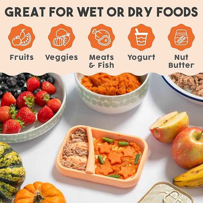 Awoo Sardina - Silicone Dog & Cat Lick Mat + Slow Feeder with Suction Cups - Non-Slip, Dishwasher Safe Pet Dish - Extends Mealtime for Fast Eaters & Reduces Anxiety - for Wet & Dry Food (Melon)