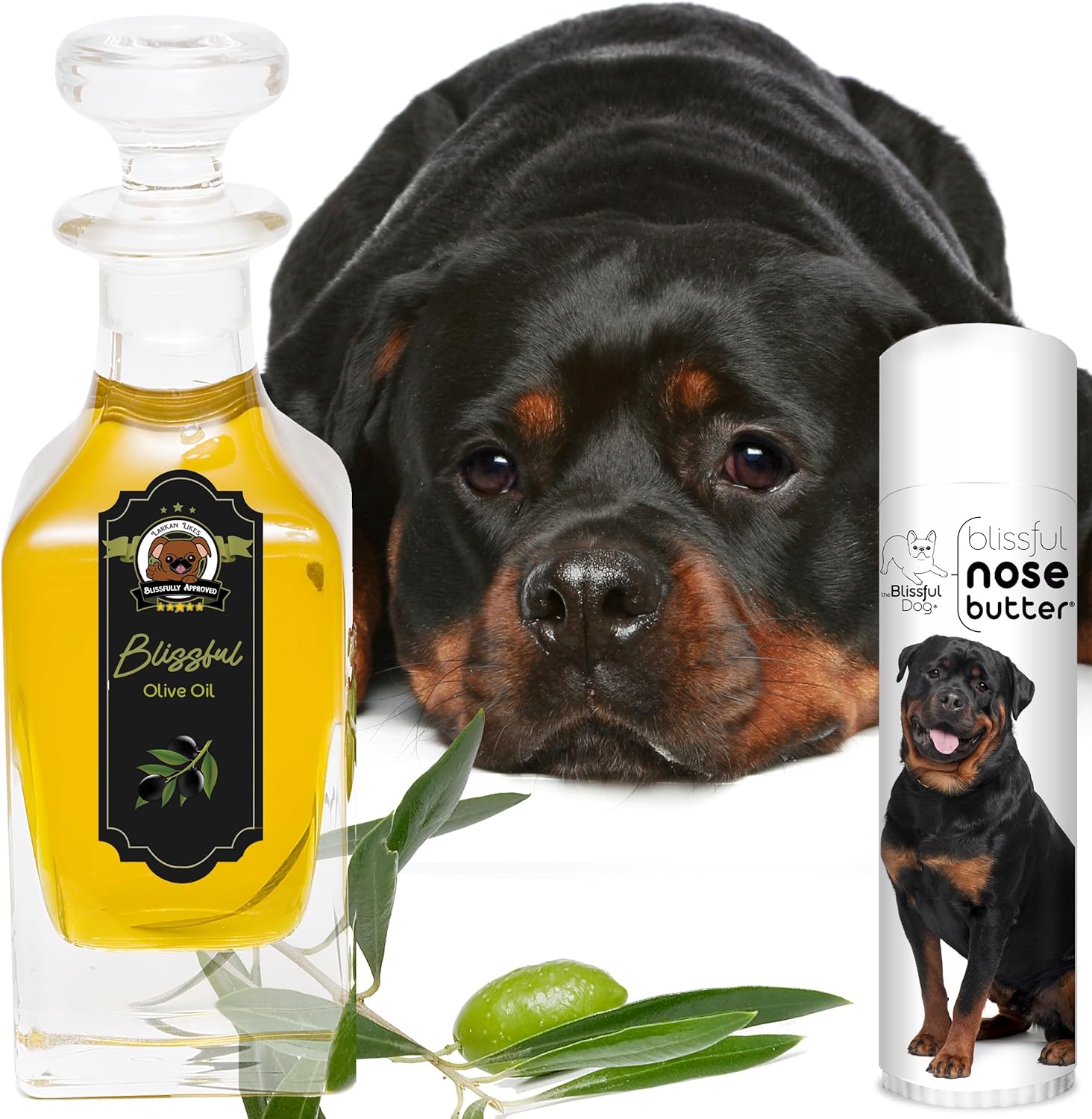 The Blissful Dog Rottweiler Nose Butter for Dry, Cracked Skin, Lick-Safe Dog Nose Balm with Moisturizing Shea Butter, Almond, Olive, and Essential Oils, Pet Supplies, Uncented, 0.50 oz. - Pet Explorer