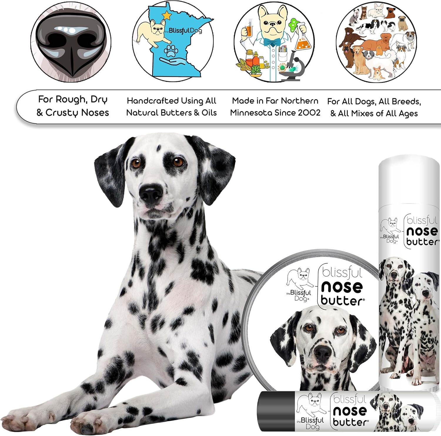 The Blissful Dog Dalmatian Unscented Nose Butter, 0.50-Ounce - Pet Explorer