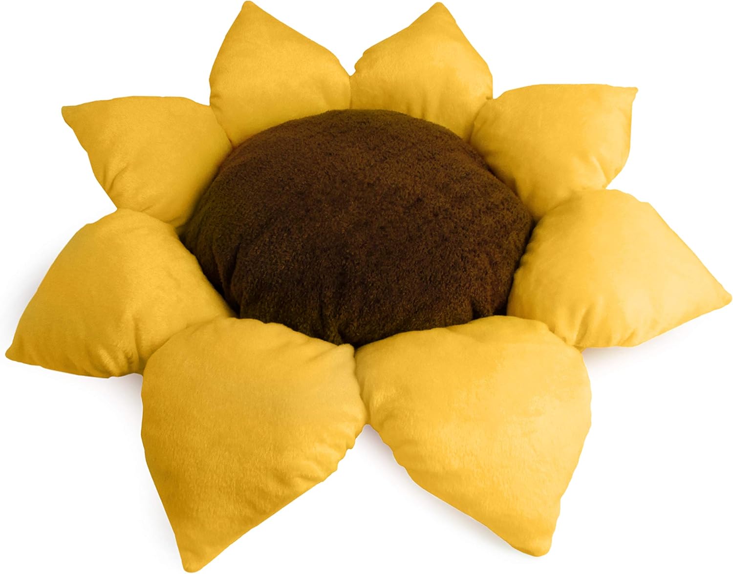 TONBO Soft Plush Small Cute and Cozy Nature Dog Cat Bed, Washer and Dryer Friendly (Sunflower) - Pet Explorer