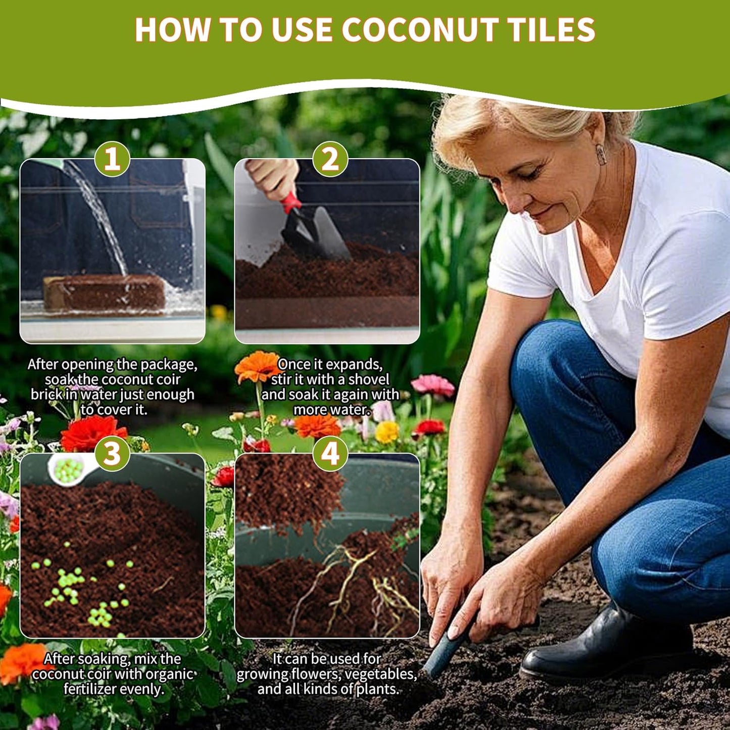 Coco Coir Brick for Plants- 10 Pack,1.4lbs 100% Organic Coconut Coir Soil Neutral pH, for Plant Growth and Root Developmentfor Growing Vegetables & Ideal Reptile Bedding (10) - Pet Explorer
