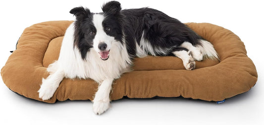 Bedsure Washable Dog Crate Pad for Extra Large Dogs, Anti-Slip Puppy Kennel Dog Bed for Crate - Ultra Soft Fleece Flat Thin Pet Mat (Not Chew Proof), Brown XL 41"x27" - Pet Explorer