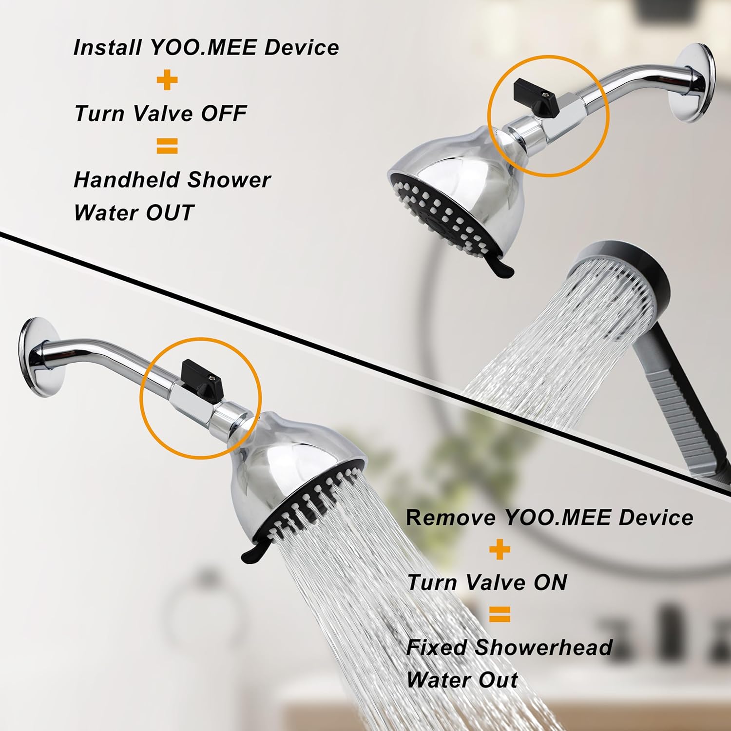 Pets Shower Attachment, Quick Connect on Tub Spout w/Front Diverter, Ideal for Washing Pets and Cleaning Tub, Portable and Convenience - Pet Explorer