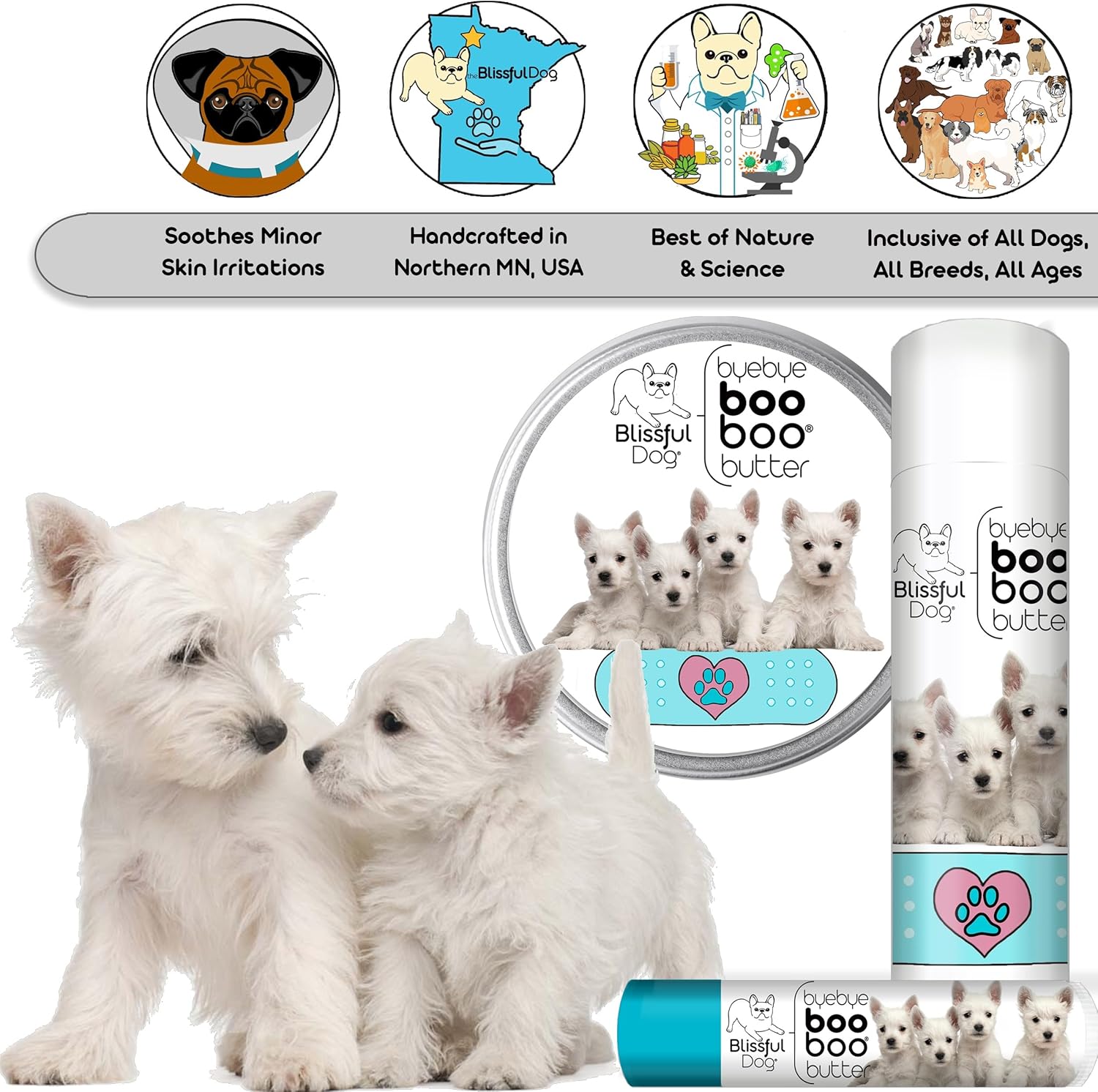 The Blissful Dog West Highland Terrier Boo Butter, 0.50 oz - Pet Explorer