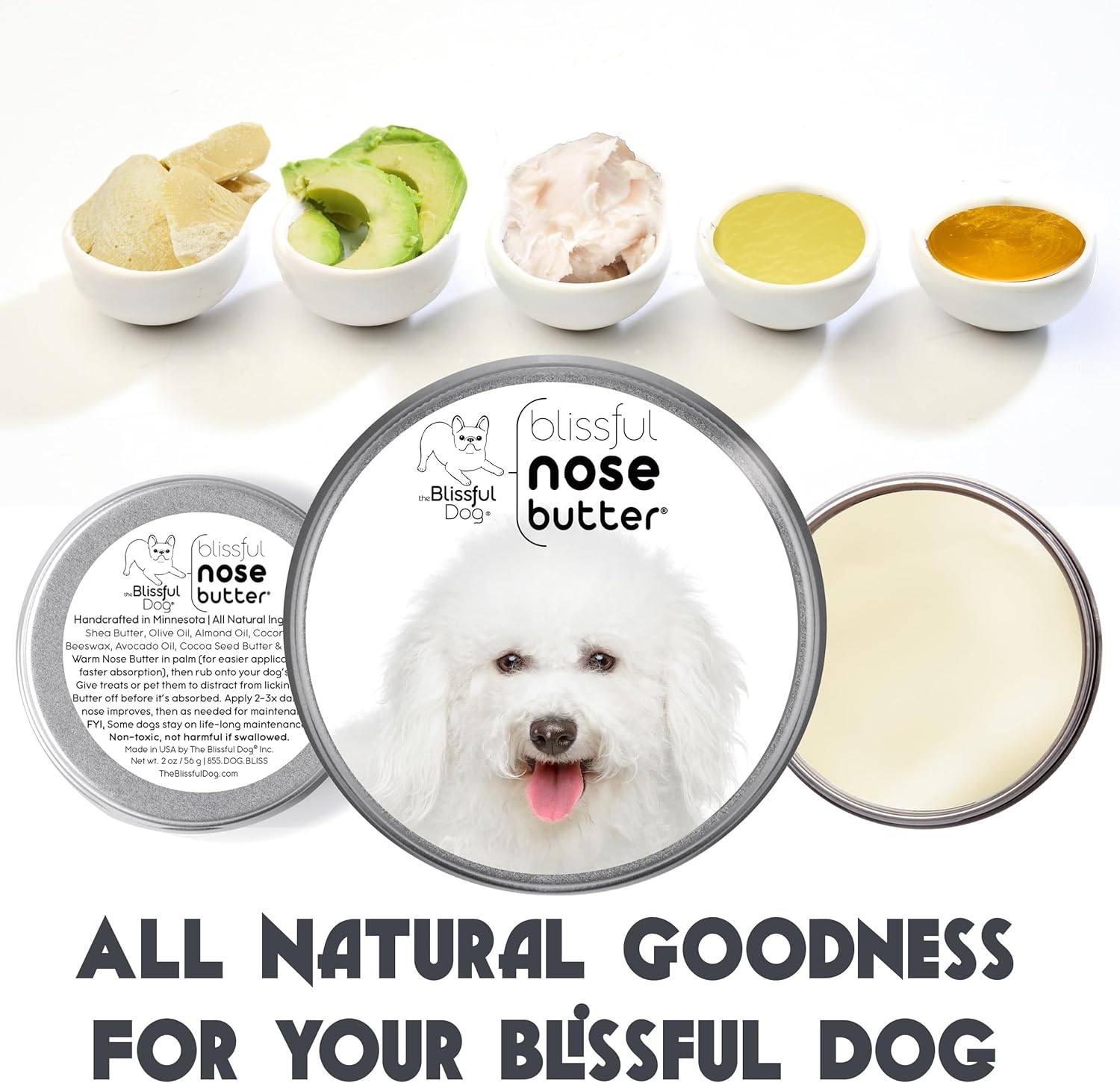 The Blissful Dog Bichon Frise Unscented Nose Butter, 8-Ounce - Pet Explorer