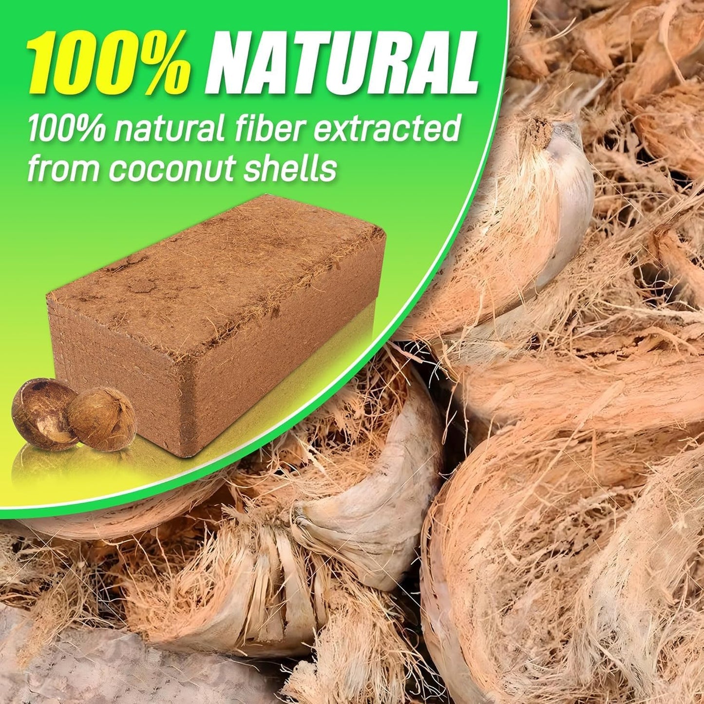 Coco Coir Brick for Plants-12 Pack Premium Coconut Bricks, 100% Organic Peat Moss, Fiber Coconut Husk for Planting, Gardening, Potting Soil Substrate - Pet Explorer