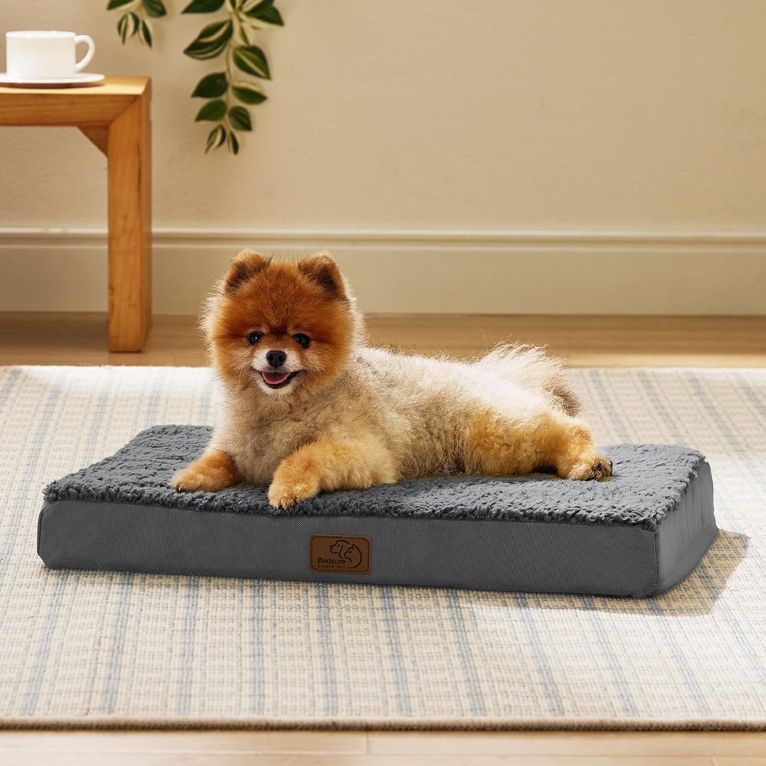 Bedsure Dog Bed for Small Dogs - Orthopedic Flat Puppy Beds with Removable Washable Cover, Egg Crate Foam Pet Mat, Suitable for Pet Up to 20 lbs - Pet Explorer