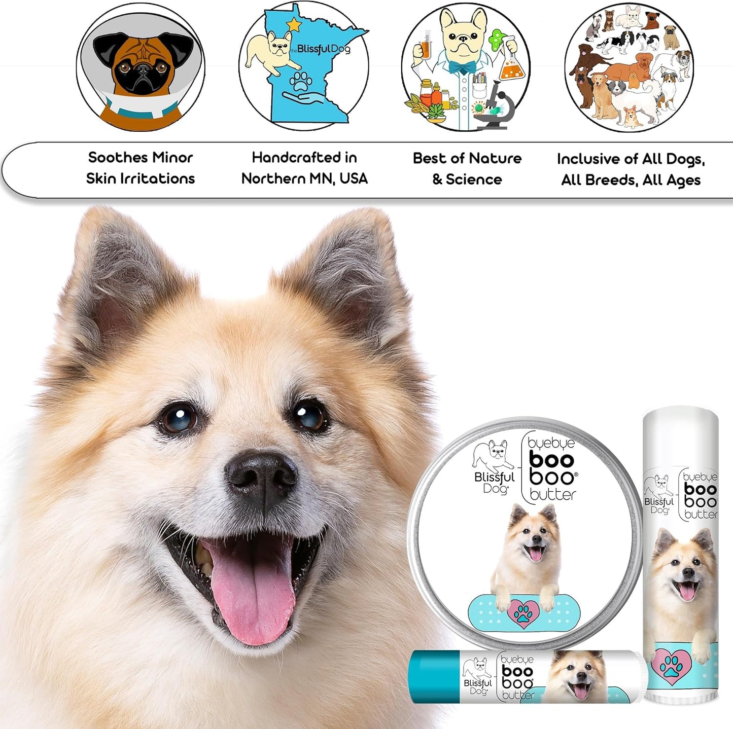 The Blissful Dog Icelandic Sheepdog Boo Boo Butter, 0.50 Ounce - Pet Explorer