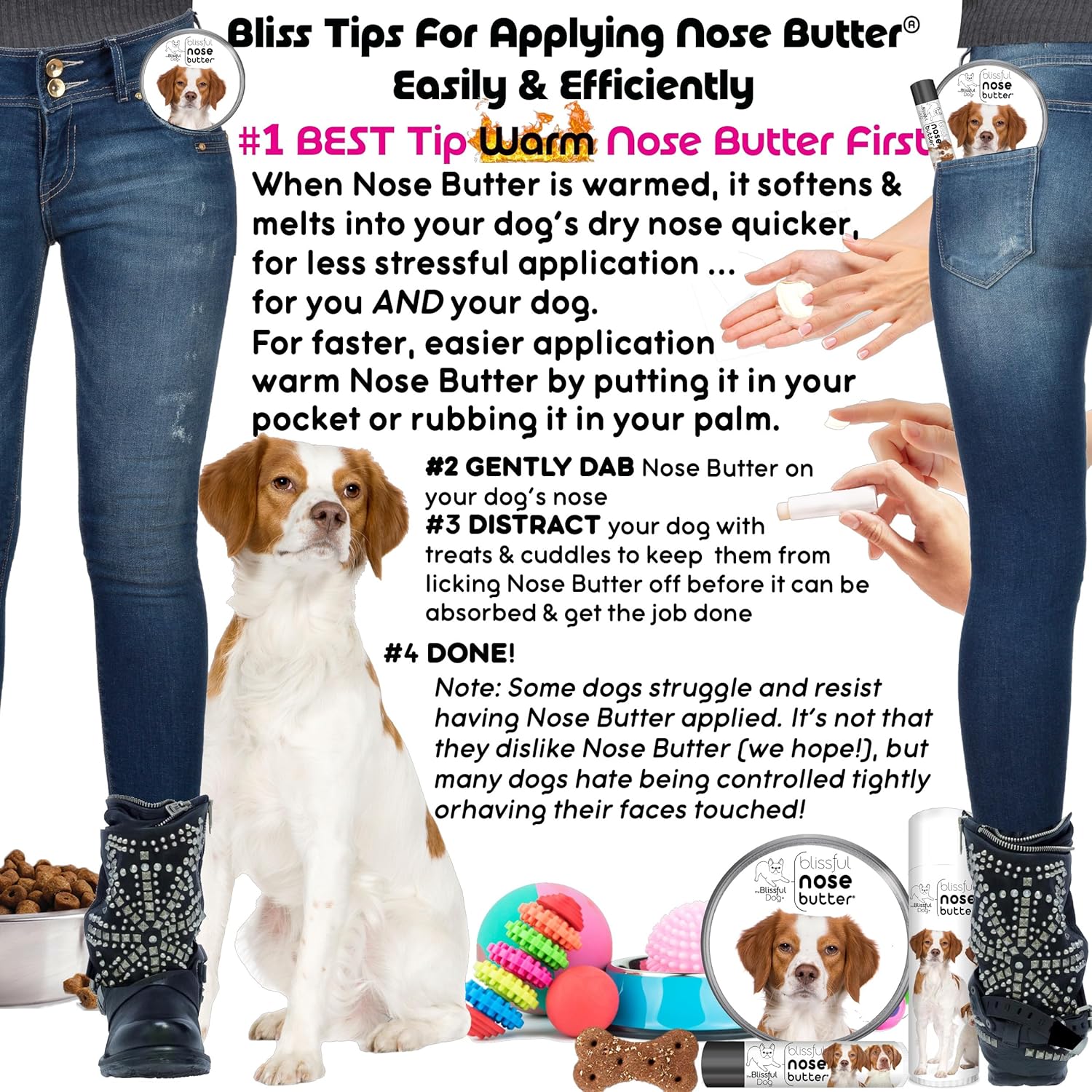 The Blissful Dog Brittany Spaniel Nose Butter for Dry, Cracked Skin, Lick-Safe Dog Nose Balm with Moisturizing Shea Butter, Almond, Olive, and Essential Oils, Pet Supplies, Uncented, 2 oz. - Pet Explorer