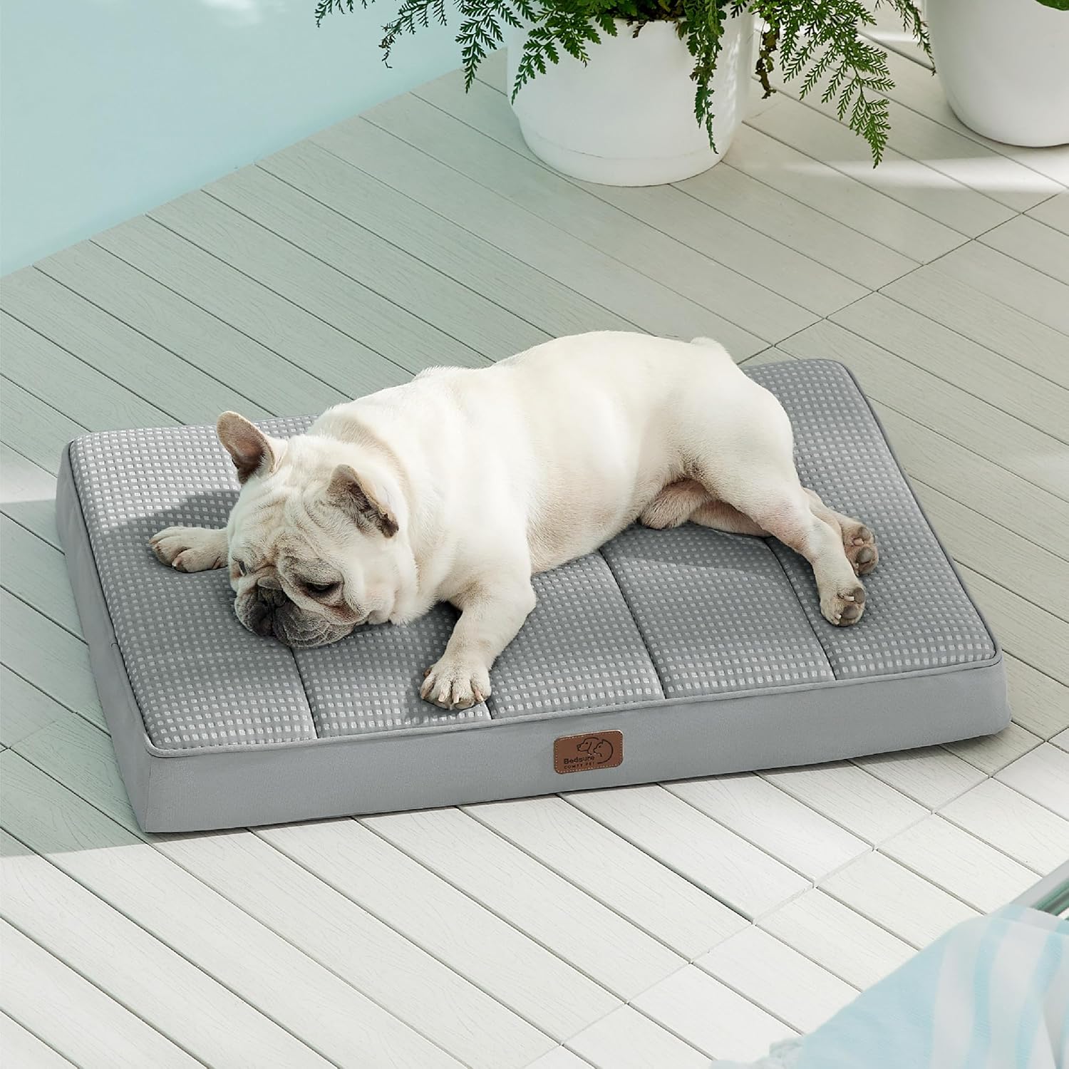 Bedsure Cooling Dog Bed for Small Dogs - Orthopedic Flat Puppy Beds with Removable Washable Cover, Egg Crate Foam Pet Mat, Suitable for Pet Up to 20 lbs - Pet Explorer