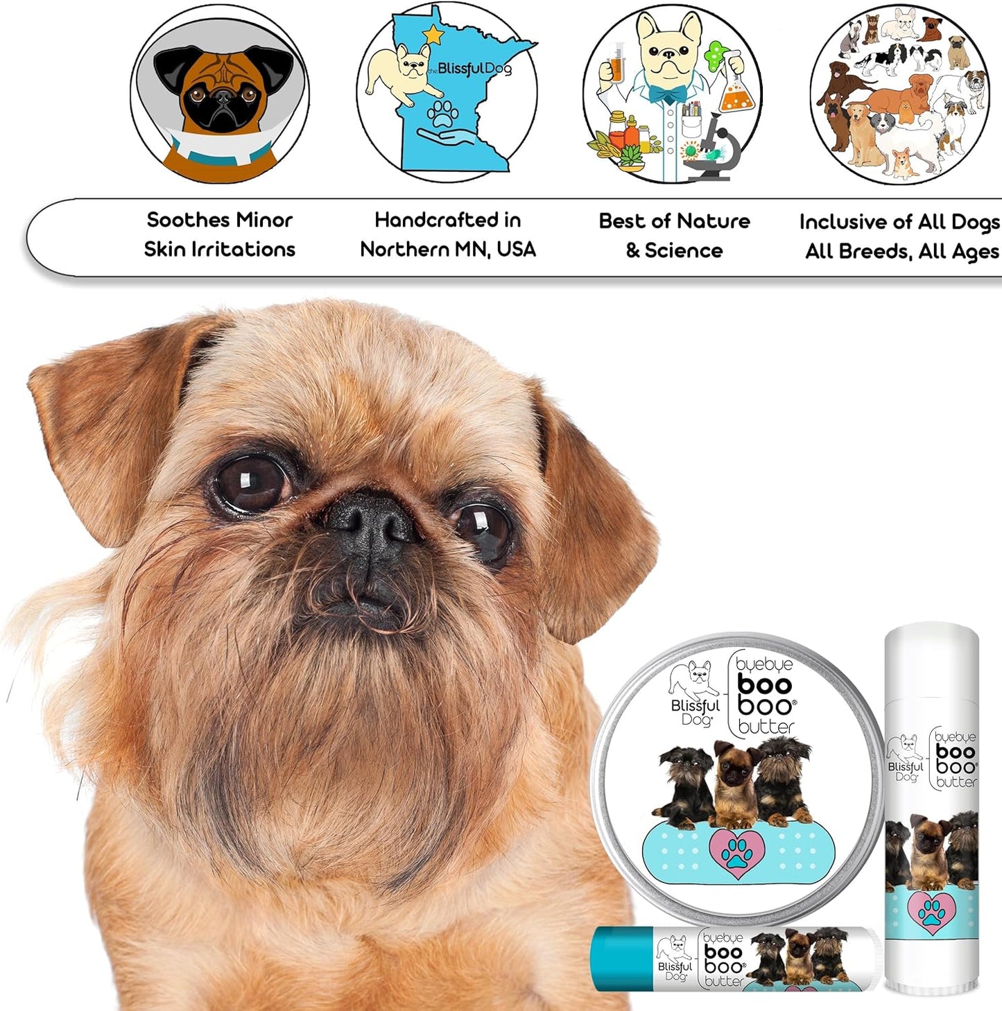 The Blissful Dog Brussels Griffon Boo Boo Butter, 0.15-Ounce - Pet Explorer