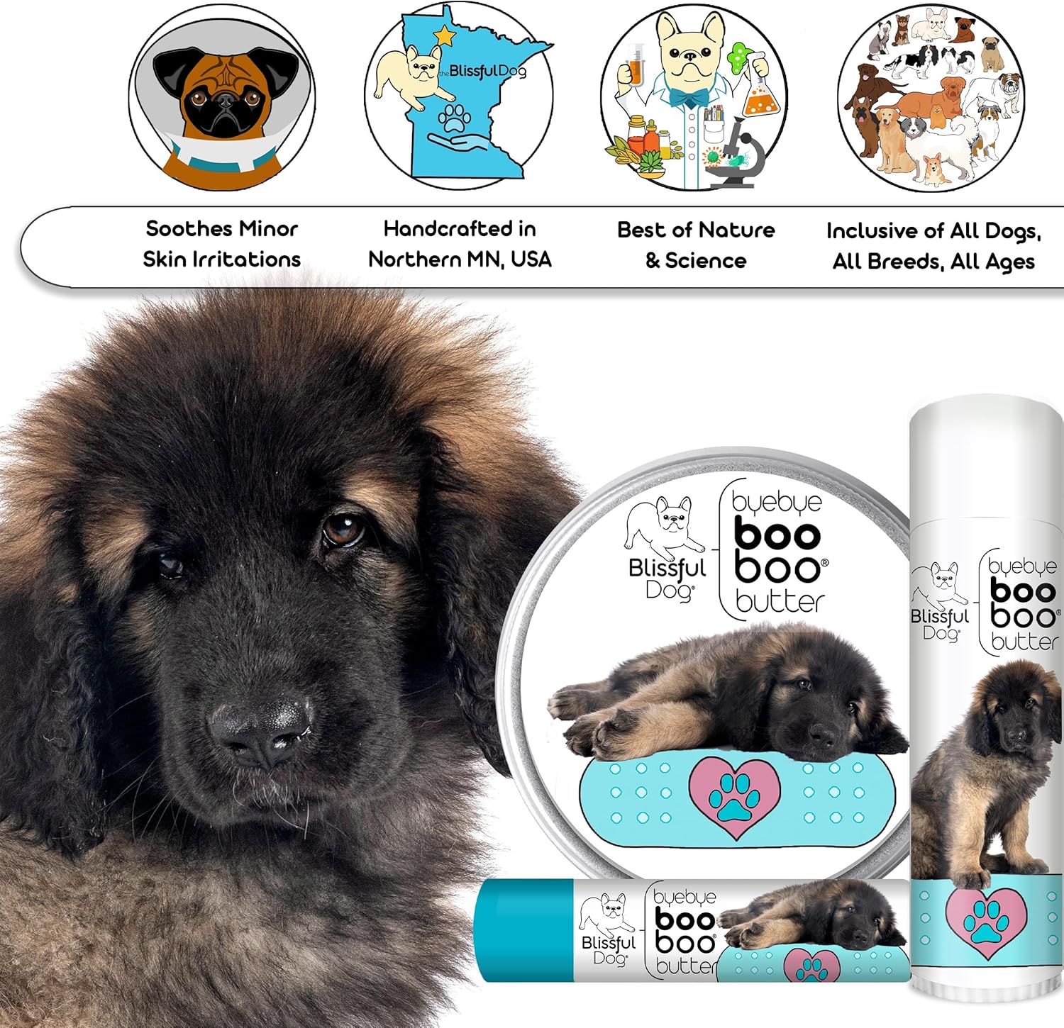 The Blissful Dog Leonberger Boo Boo Butter, 16 oz. - Pet Explorer