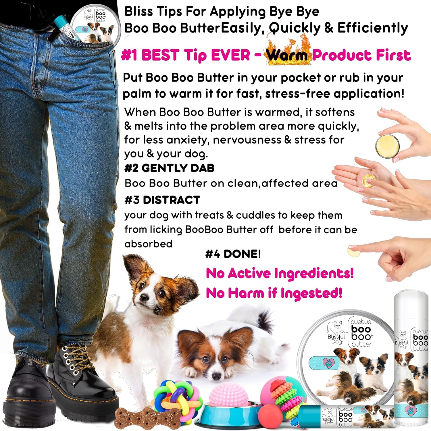 The Blissful Dog Papillon Boo Boo Butter, 8-Ounce - Pet Explorer