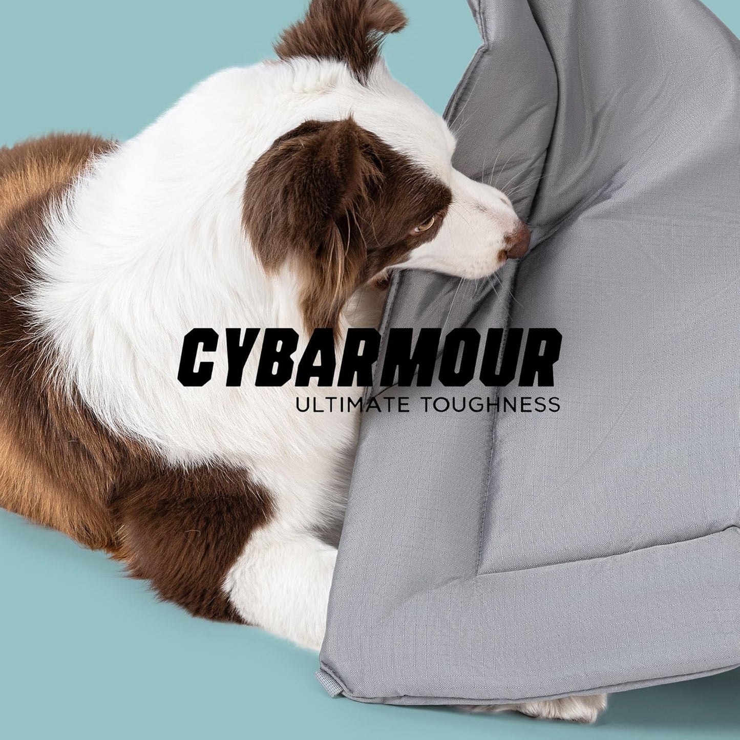 Cybarmour Chew Proof Dog Crate Pad - Outdoor Indestructible Dog Bed - Tough - Potable - Machine Washable - Water & Dirt-Resistant - Small Breeds & Fits 24-Inch Crate - 23"x16", Limestone - Pet Explorer