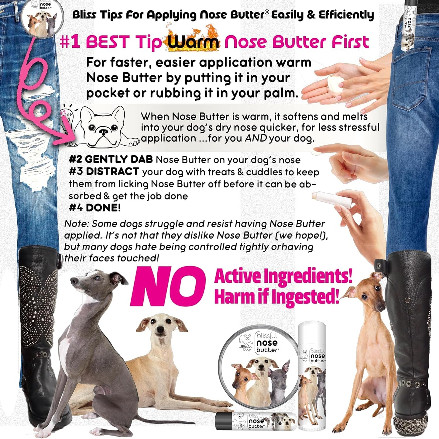 The Blissful Dog Italian Greyhound Unscented Nose Butter - Dog Nose Butter, 1 Ounce - Pet Explorer