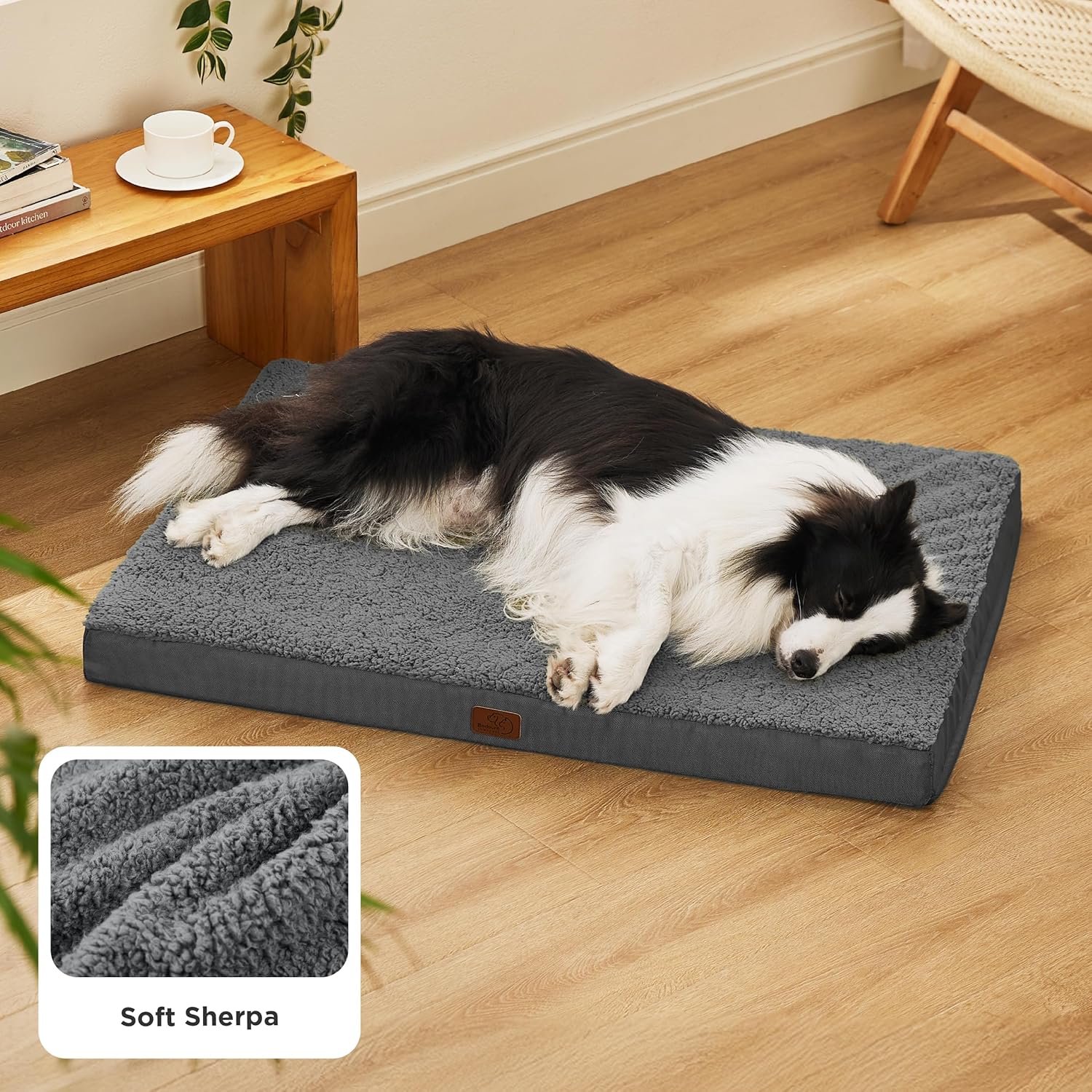 Bedsure Dog Beds Large Sized Dog - Orthopedic Flat Pet Beds with Removable Washable Cover, Egg Crate Foam Puppy Mat, Suitable for Pet Up to 65 lbs - Pet Explorer