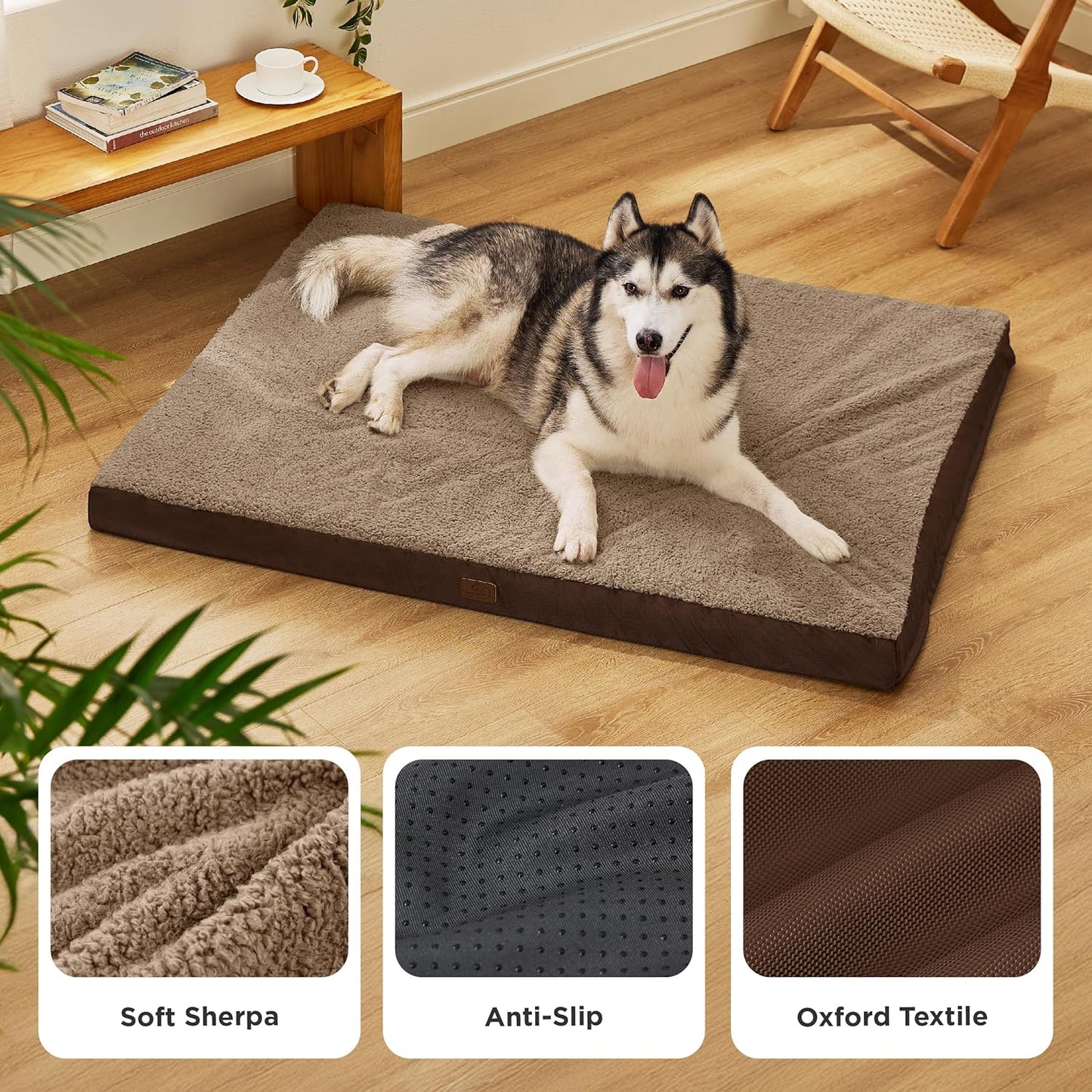 Bedsure XXL Dog Bed for Large Dogs - Orthopedic Flat Giant Pet Beds with Removable Washable Cover, Jumbo Egg Crate Foam Mat, Suitable for Pet Up to 150 lbs - Pet Explorer