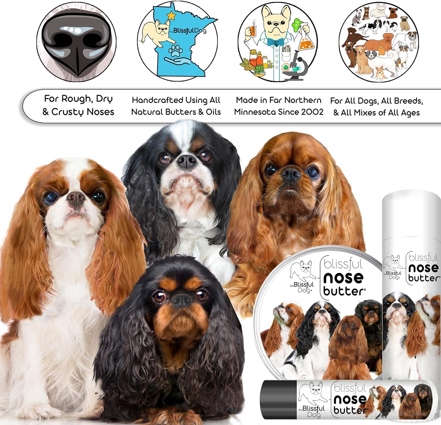 The Blissful Dog English Toy Spaniel Unscented Nose Butter - Pet Explorer