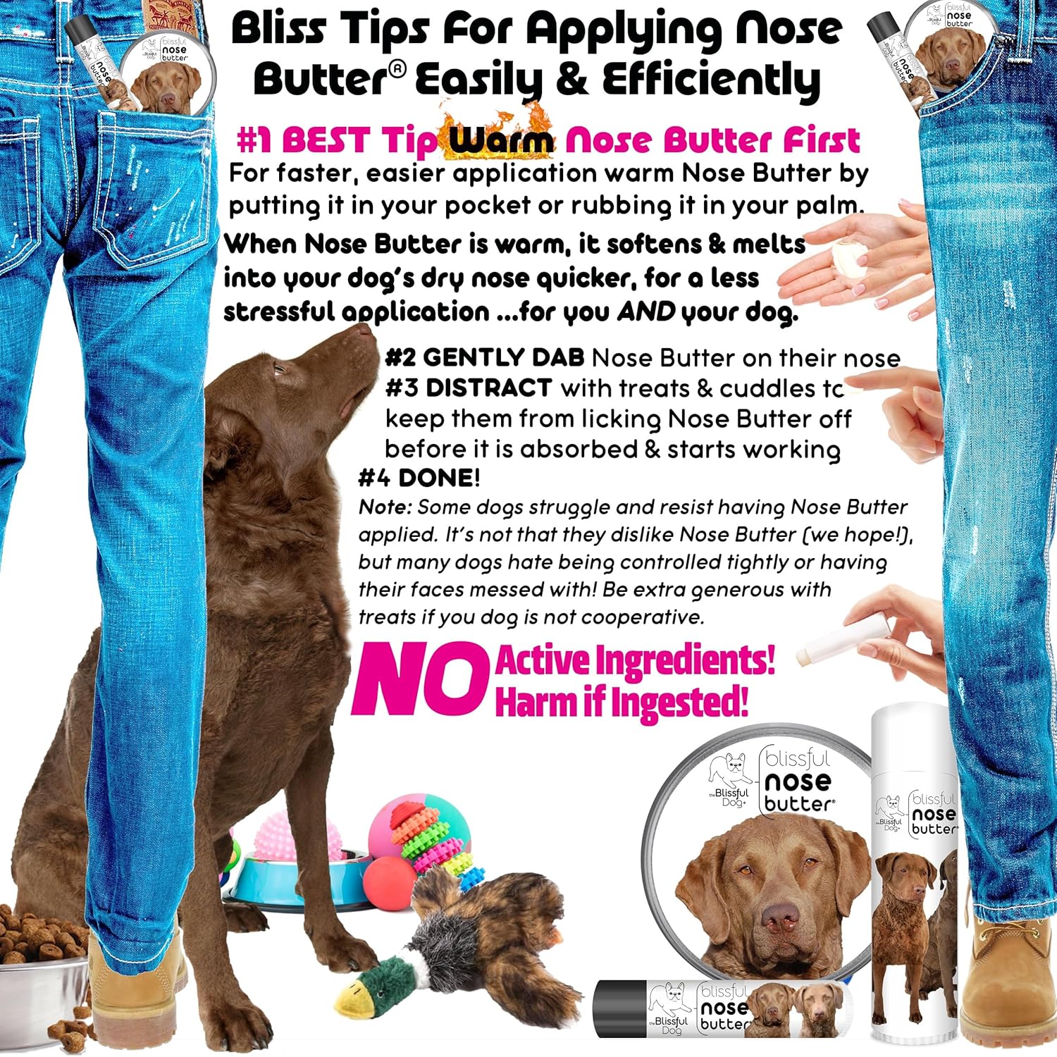 The Blissful Dog Chesapeake Bay Retriever Unscented Nose Butter, 0.15-Ounce - Pet Explorer
