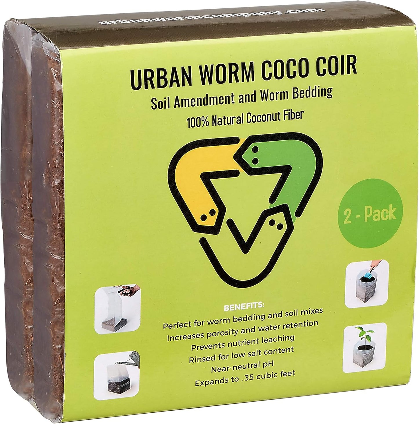 Urban Worm Coco Coir Soil Amendment and Bedding (2) - Pet Explorer