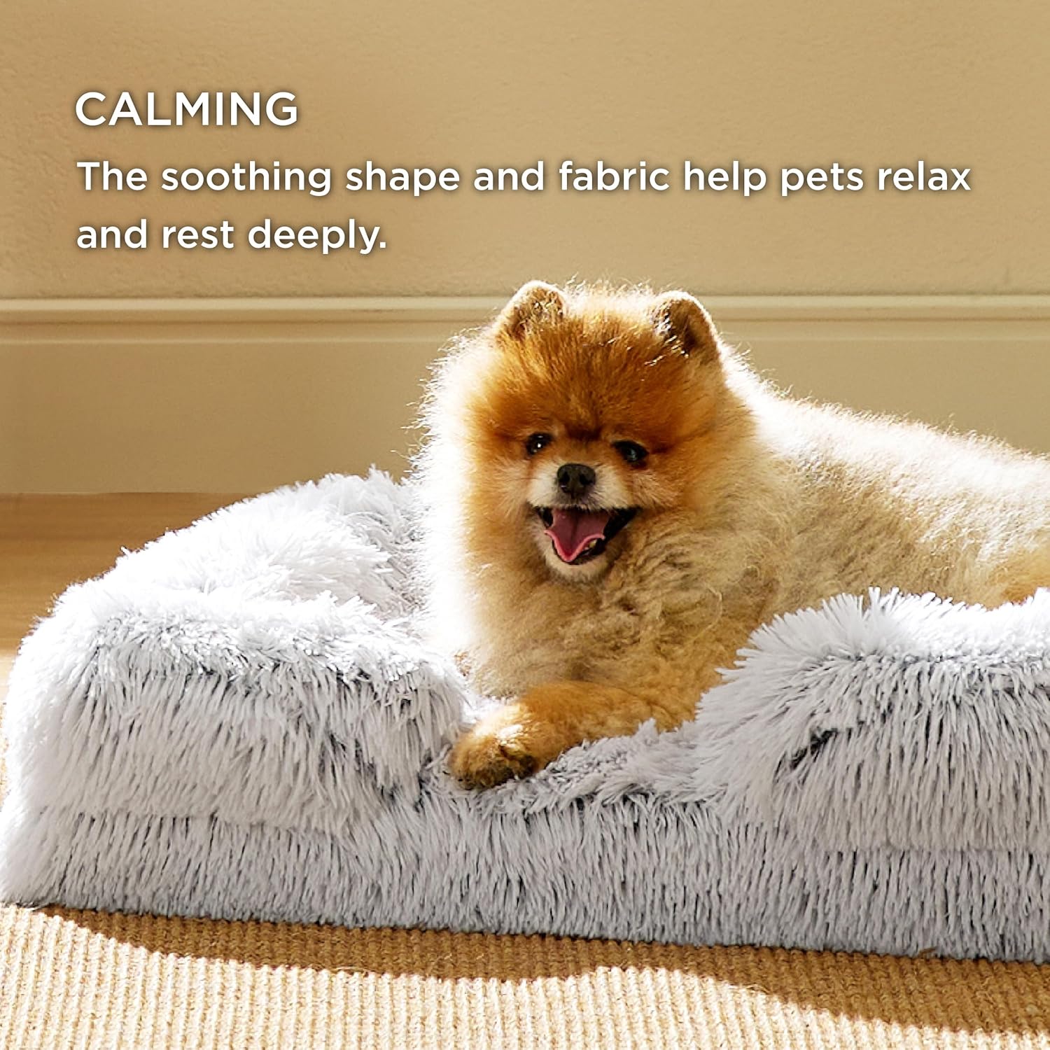 Bedsure Orthopedic Dog Beds for Small Dogs - Washable Small Dog Cat Bed Waterproof, Comfort Pet Couch Sofa with Washable Removable Cover, Pets Bed with Nonskid Bottom, Long Faux Fur-Misty Grey, 24" - Pet Explorer