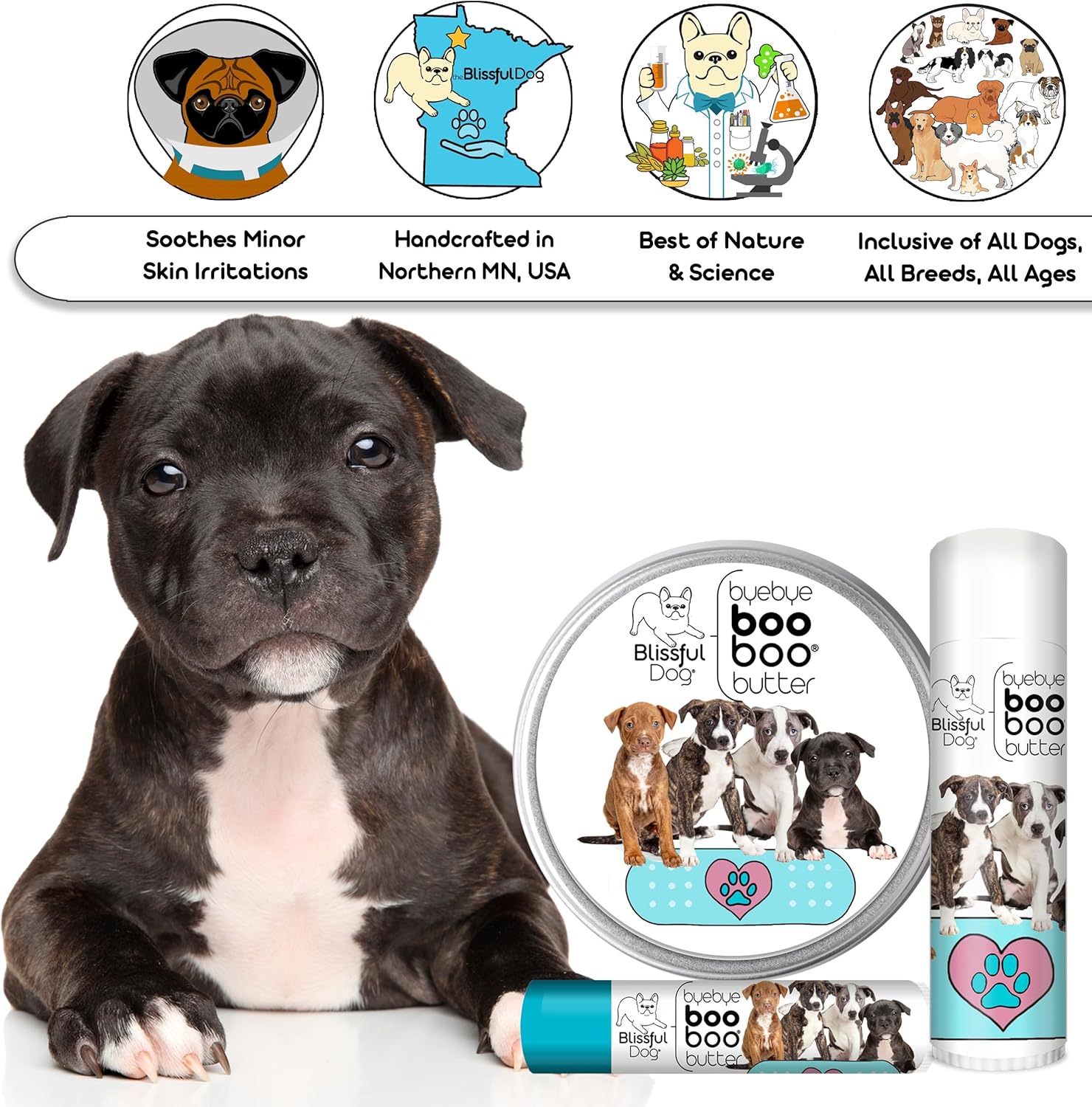 The Blissful Dog Staffordshire Pitbull Terrier Boo Boo Butter, 8-Ounce - Pet Explorer