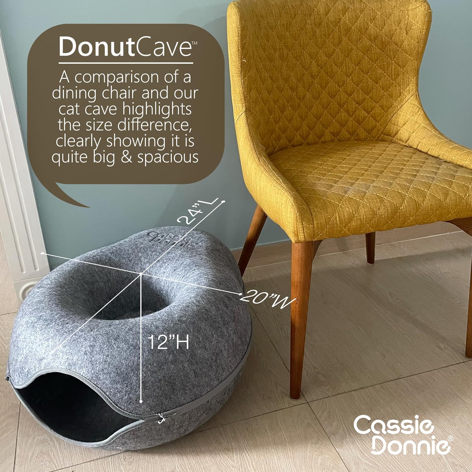 Premium Cat Bed caveTunnel Hiding Places for Indoor Cats(Large) Houses & Condos. Washable100% Nontoxic Eco-Friendly. Spaciousfor 2 Cats - Pet Explorer