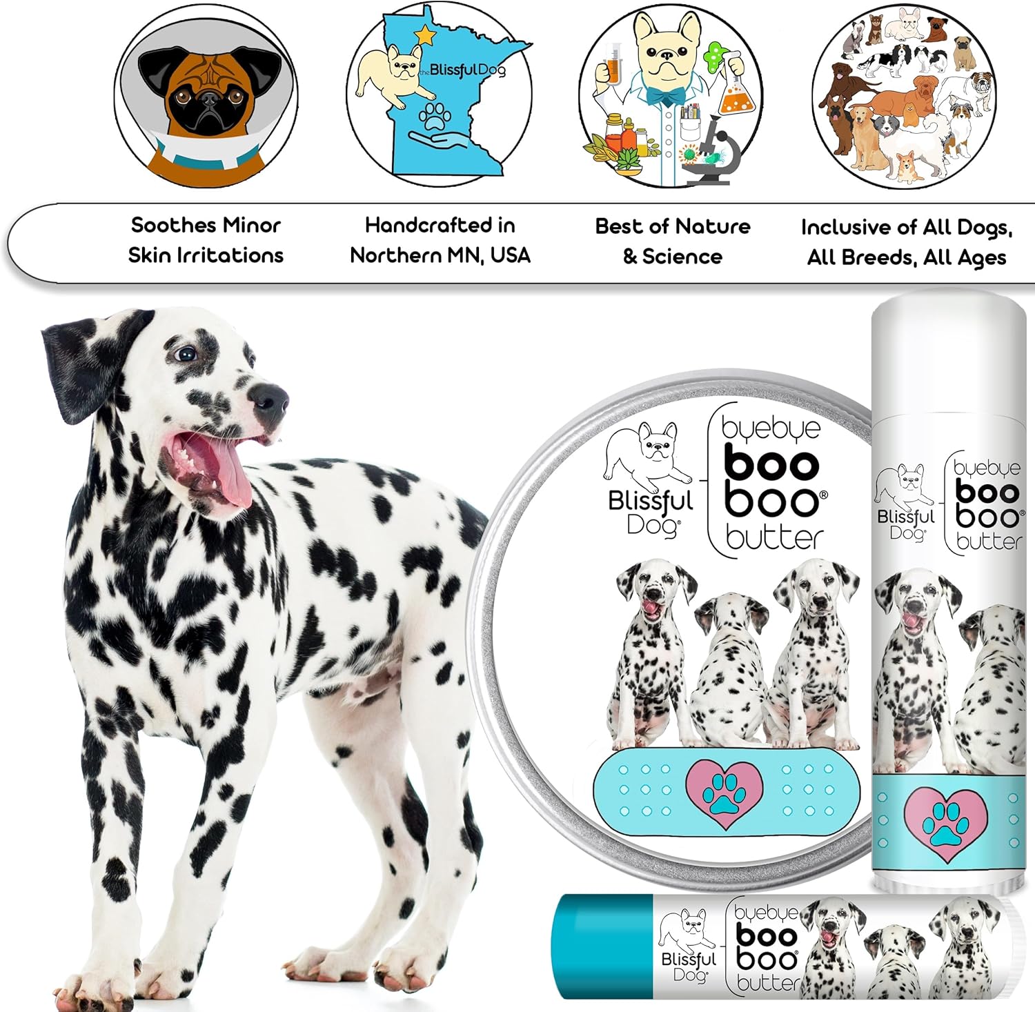 The Blissful Dog Dalmatian Boo Boo Butter, 16 oz. - Pet Explorer