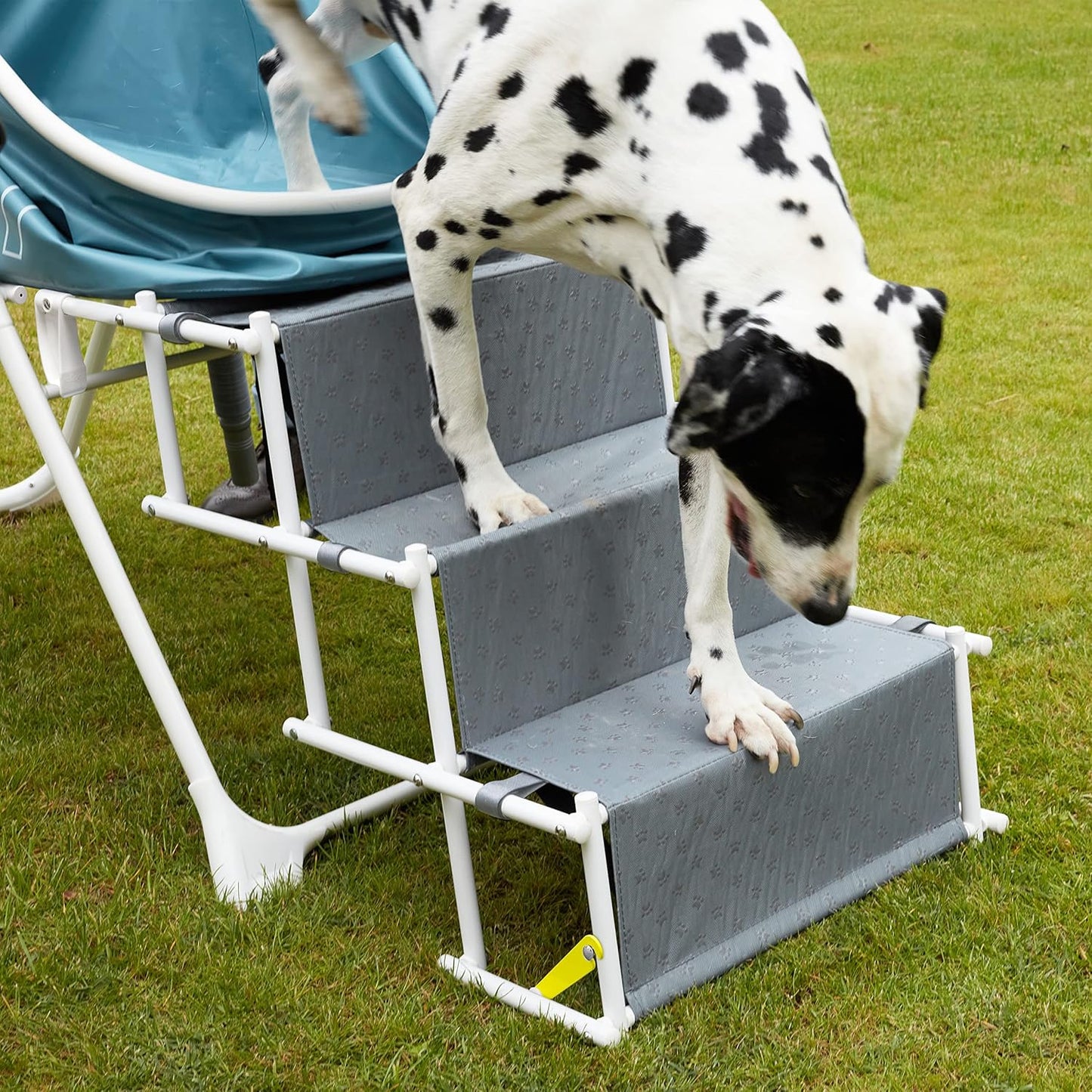 Big Dipper Dog Bath Tub with Stairs, Elevated Portable Foldable Wash Station with Steps for Bathing, Shower and Grooming, Indoor, Outdoor, for Medium to Large Size Dogs - Pet Explorer