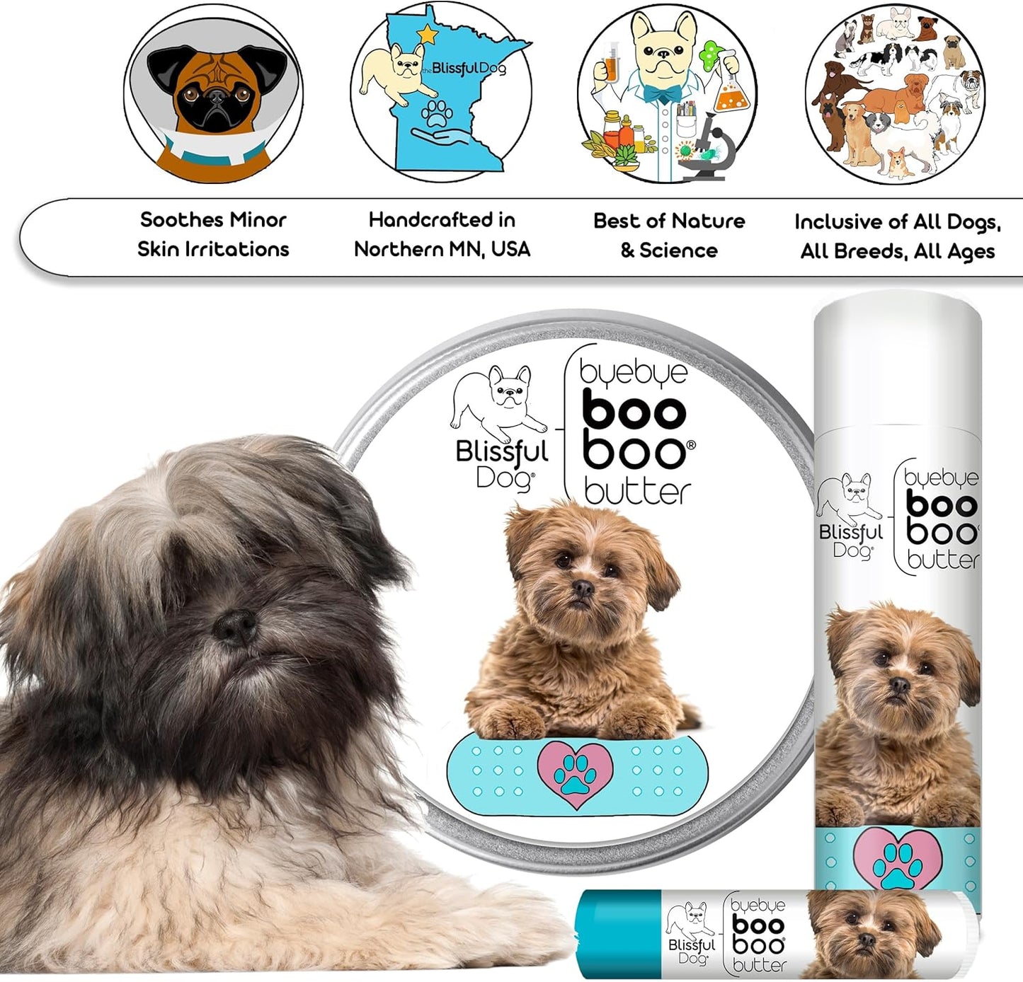 The Blissful Dog Lhasa Apso Boo Boo Butter, 8-Ounce - Pet Explorer