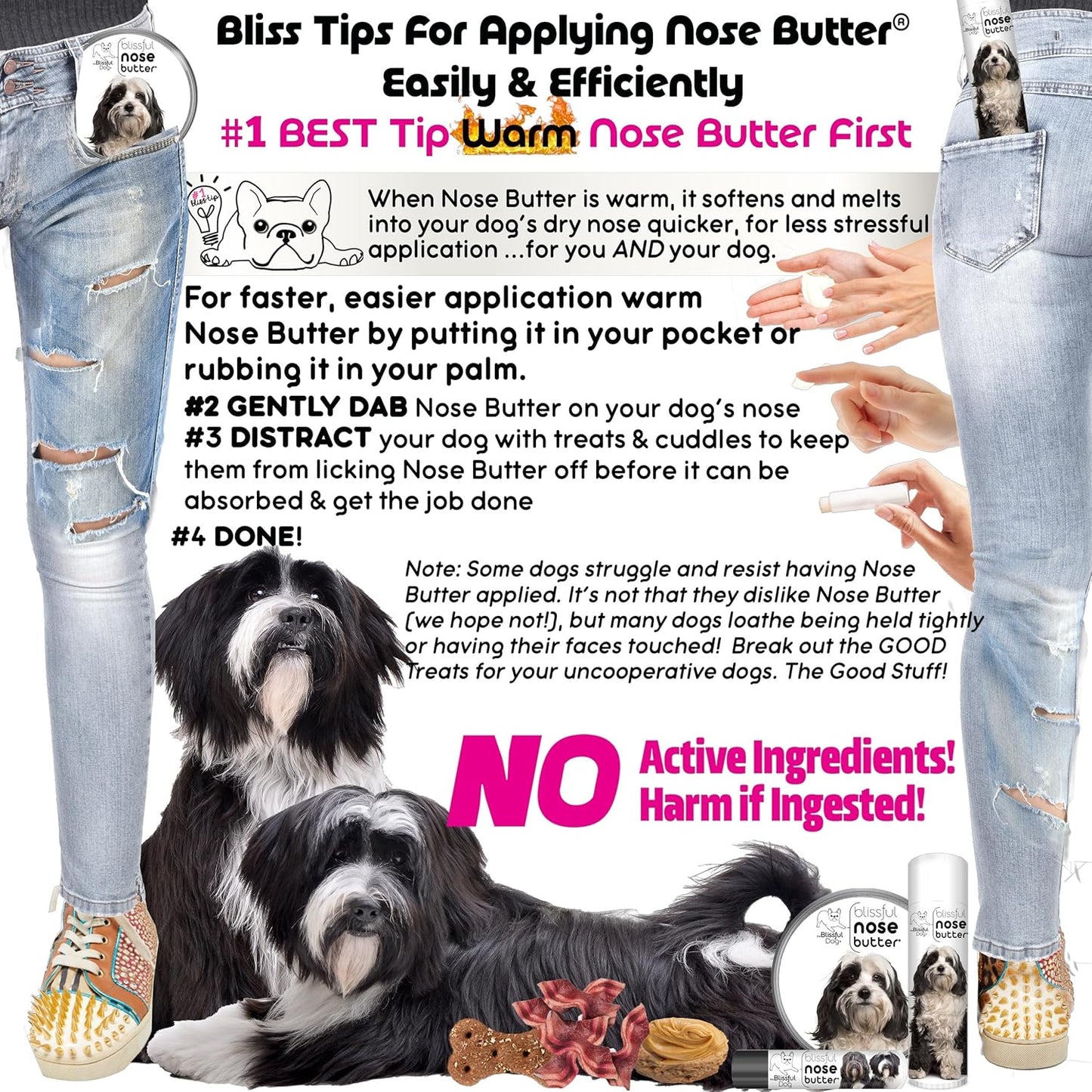 The Blissful Dog Tibetan Terrier Unscented Nose Butter - Dog Nose Butter, 4 Ounce - Pet Explorer
