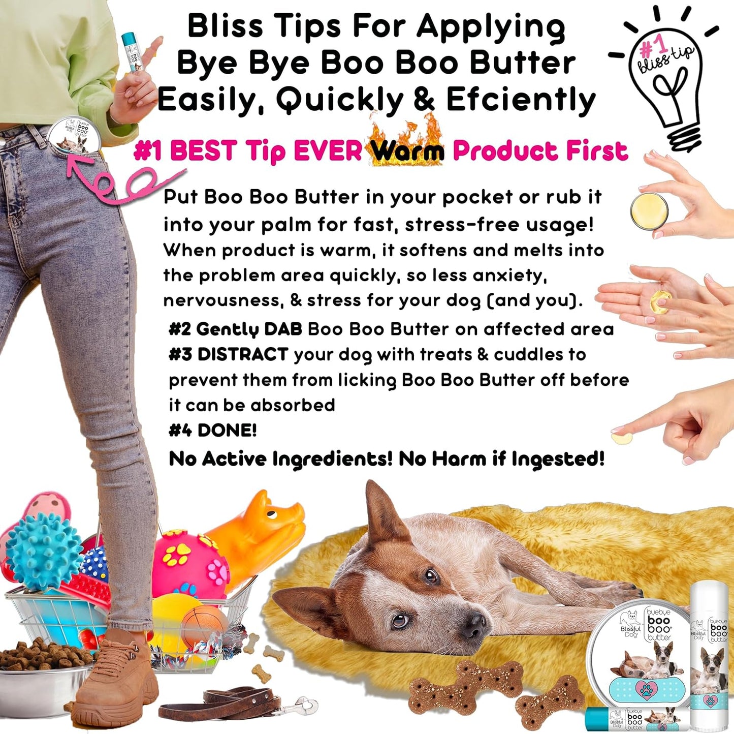 The Blissful Dog Blue Heeler Boo Butter, 0.50 oz - Pet Explorer