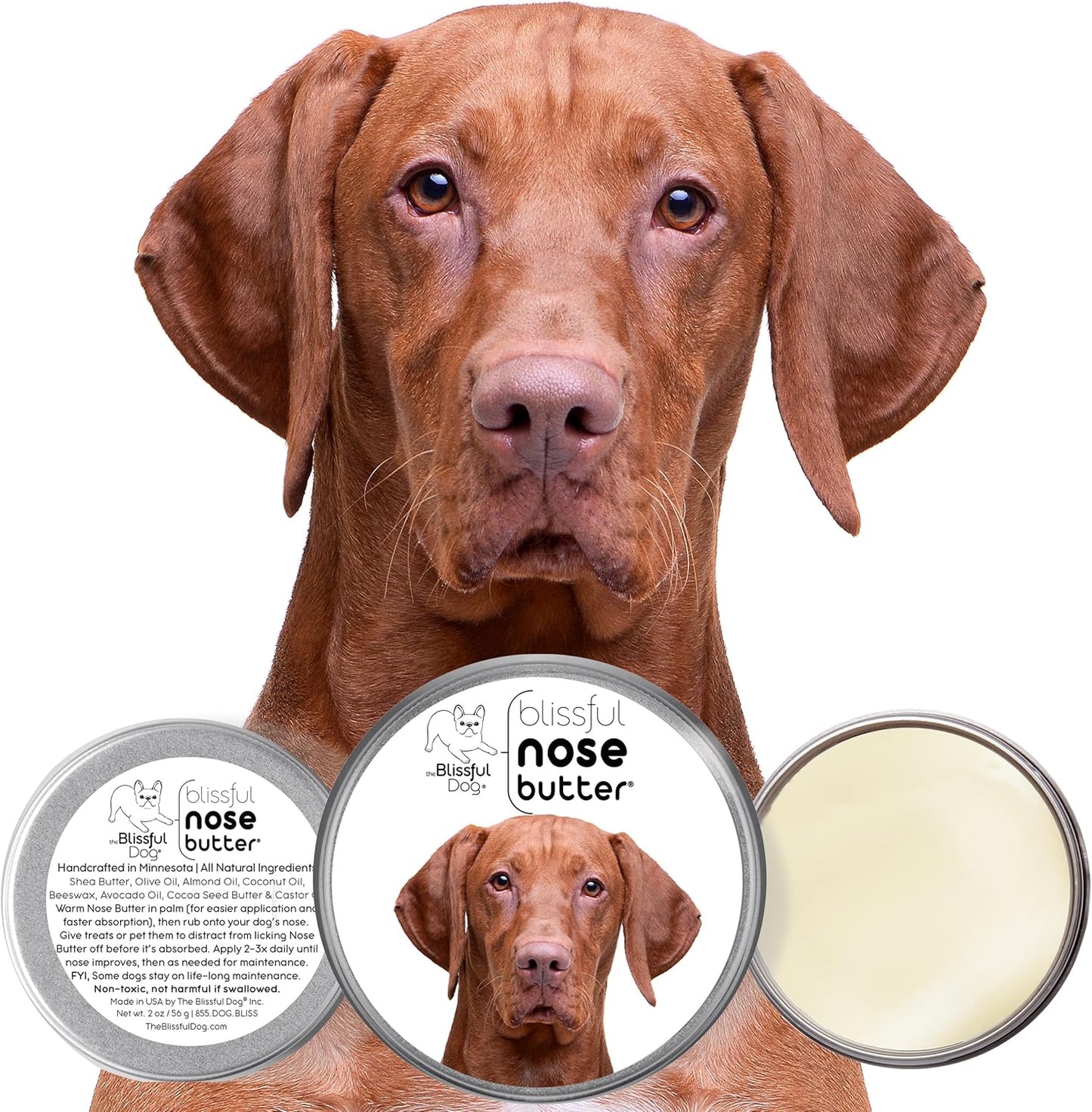 The Blissful Dog Vizsla Unscented Nose Butter - Dog Nose Butter, 1 Ounce - Pet Explorer