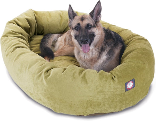 Majestic Pet Villa 52 Inch Shredded Memory Foam Dog Bed for X-Large Sized Dogs 52x35x11 Inch–Orthopedic Dog Bed with Removable Washable Cover-Washable X-Large Pet Bed with Head Support-Apple - Pet Explorer