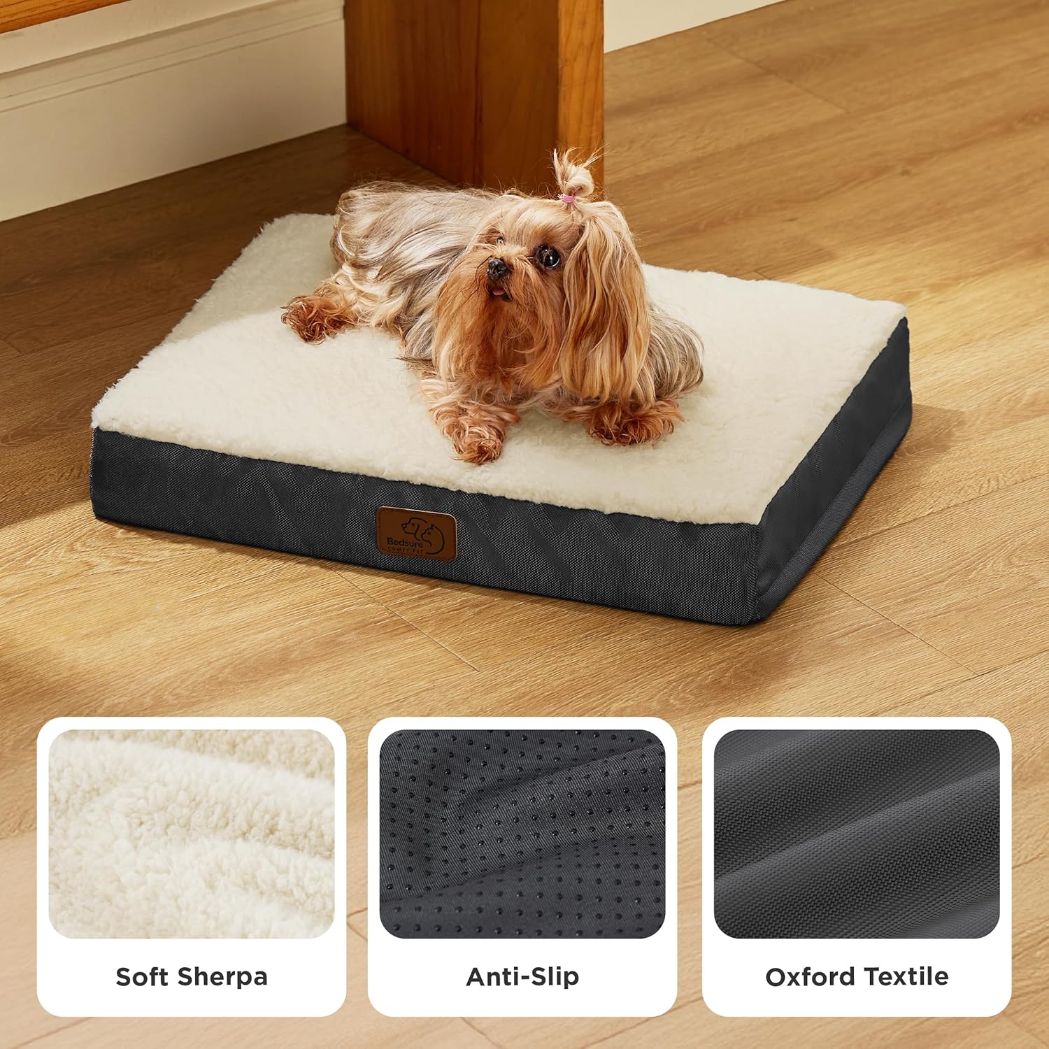 Bedsure Dog Bed for Small Dogs - XS Orthopedic Flat Puppy Beds with Removable Washable Cover, Egg Crate Foam Pet Mat, Suitable for Pet or Cats Up to 15 lbs - Pet Explorer