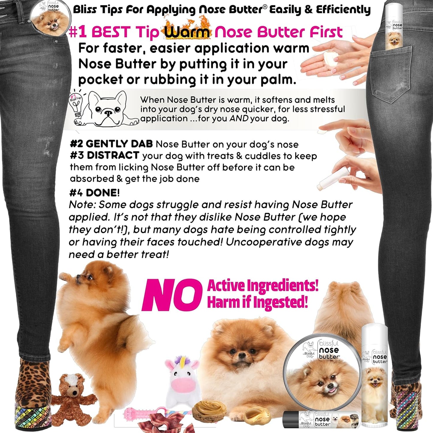 The Blissful Dog Pomeranian Unscented Nose Butter - Dog Nose Butter, 1 Ounce - Pet Explorer