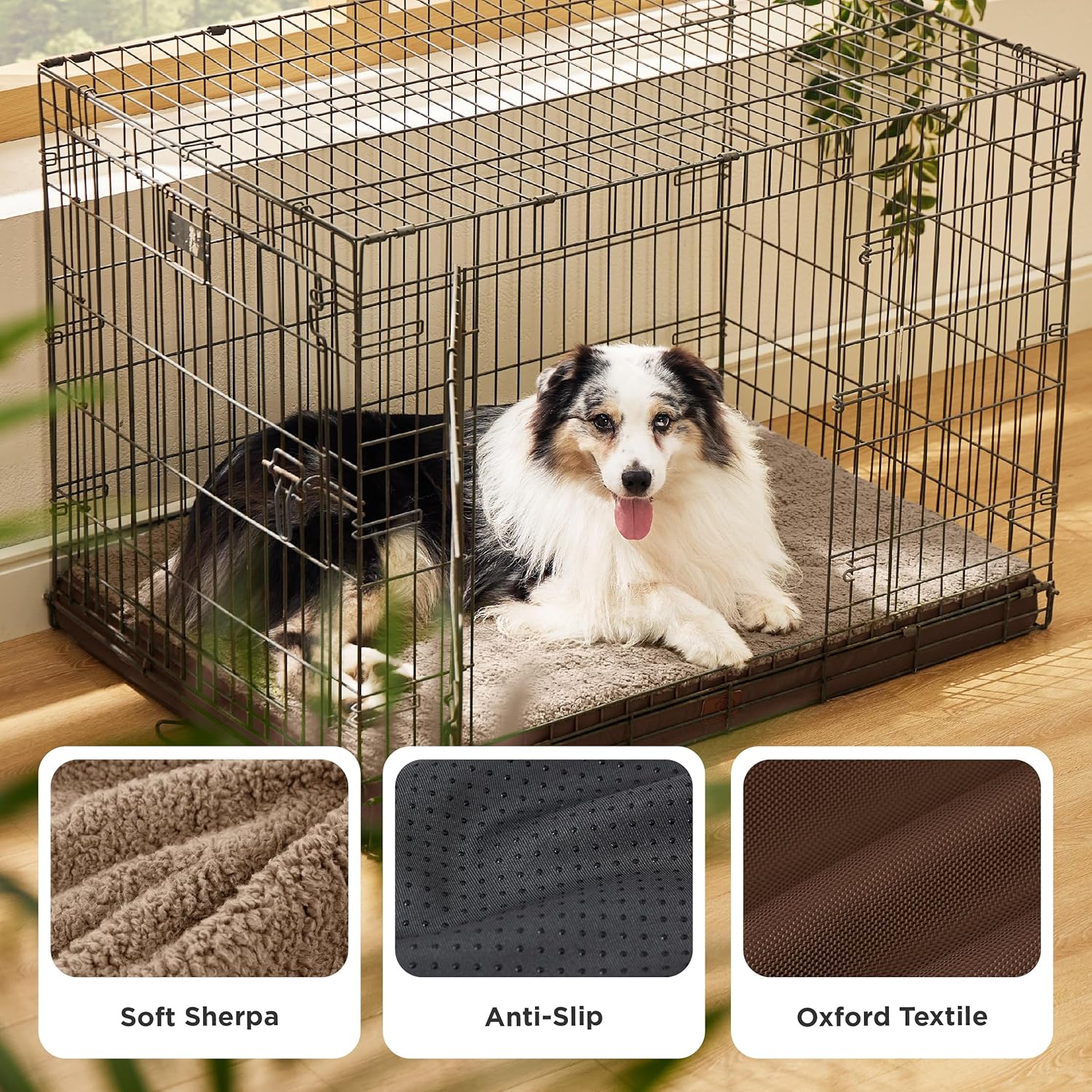 Bedsure XL Dog Bed for Crate - Large Orthopedic Flat Pet Beds with Removable Washable Cover, Egg Crate Foam Crate Mat, Suitable for Pet Up to 90 lbs - Pet Explorer
