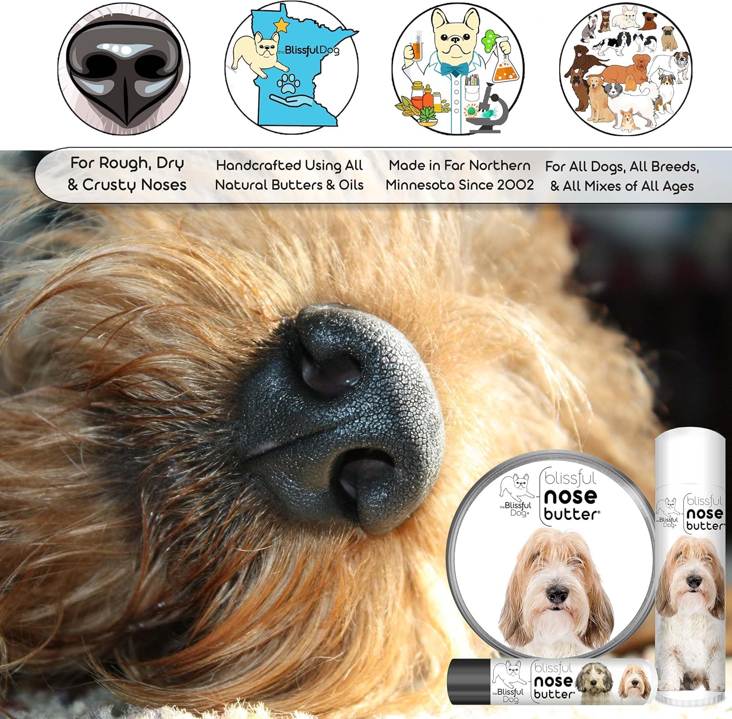 Petit Basset Griffon Unscented Nose Butter - Dog Nose Butter, 16 Ounce - Pet Explorer