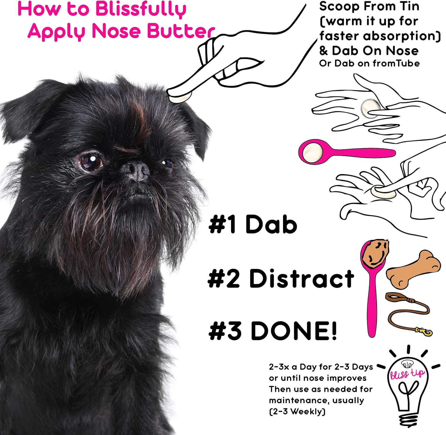 The Blissful Dog Affenpinscher Unscented Nose Butter - Dog Nose Butter, 16 Ounce - Pet Explorer