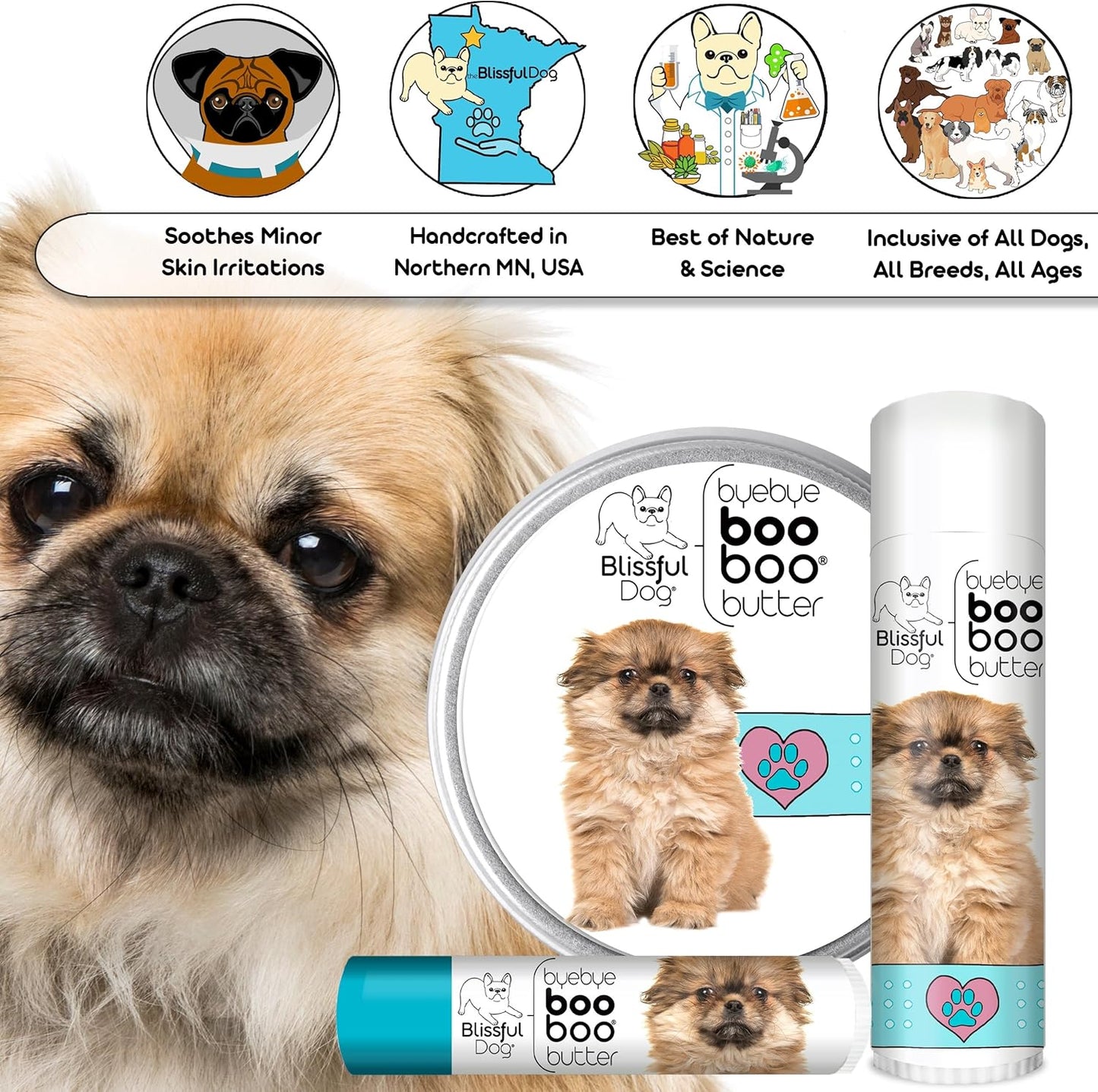 The Blissful Dog Tibetan Spaniel Boo Boo Butter, 4 oz - Pet Explorer