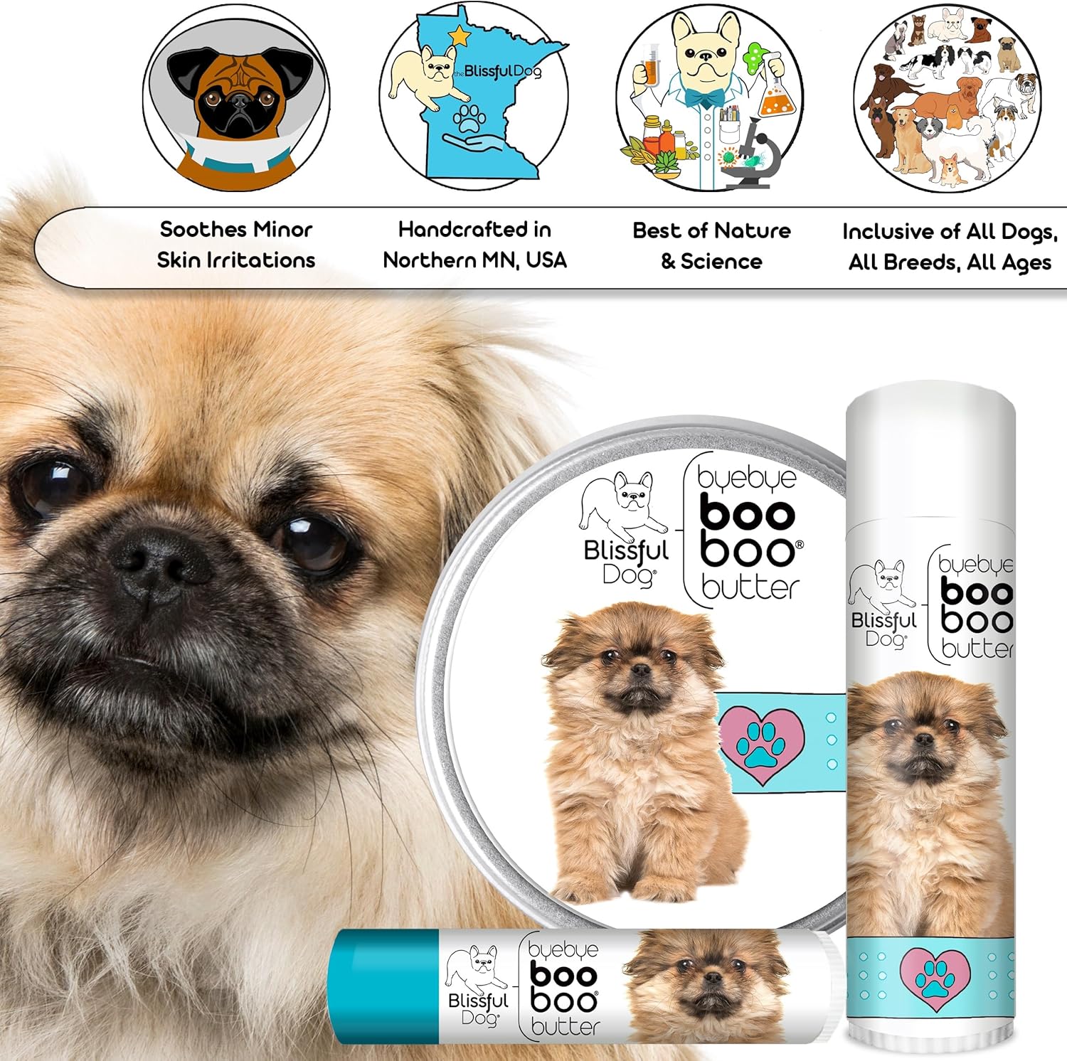The Blissful Dog Tibetan Spaniel Boo Boo Butter, 1 oz - Pet Explorer