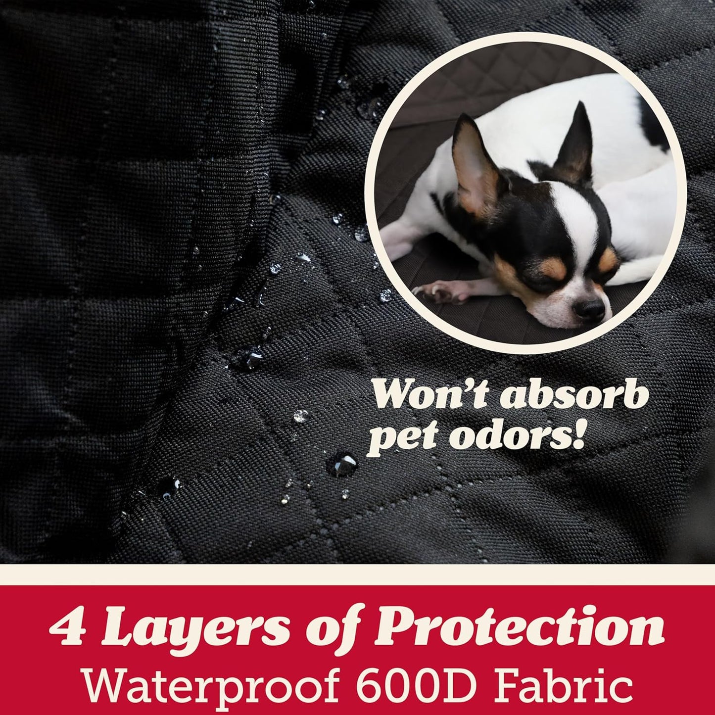 Lusso Gear Dog Car Seat Cover for Front Seat (2 Pack) - 100% Waterproof, Nonslip - Full Protection for Passenger Chair, Captain Chairs - Rear Seat Protector for Dogs - Fits Cars, Trucks, SUVs - Pet Explorer