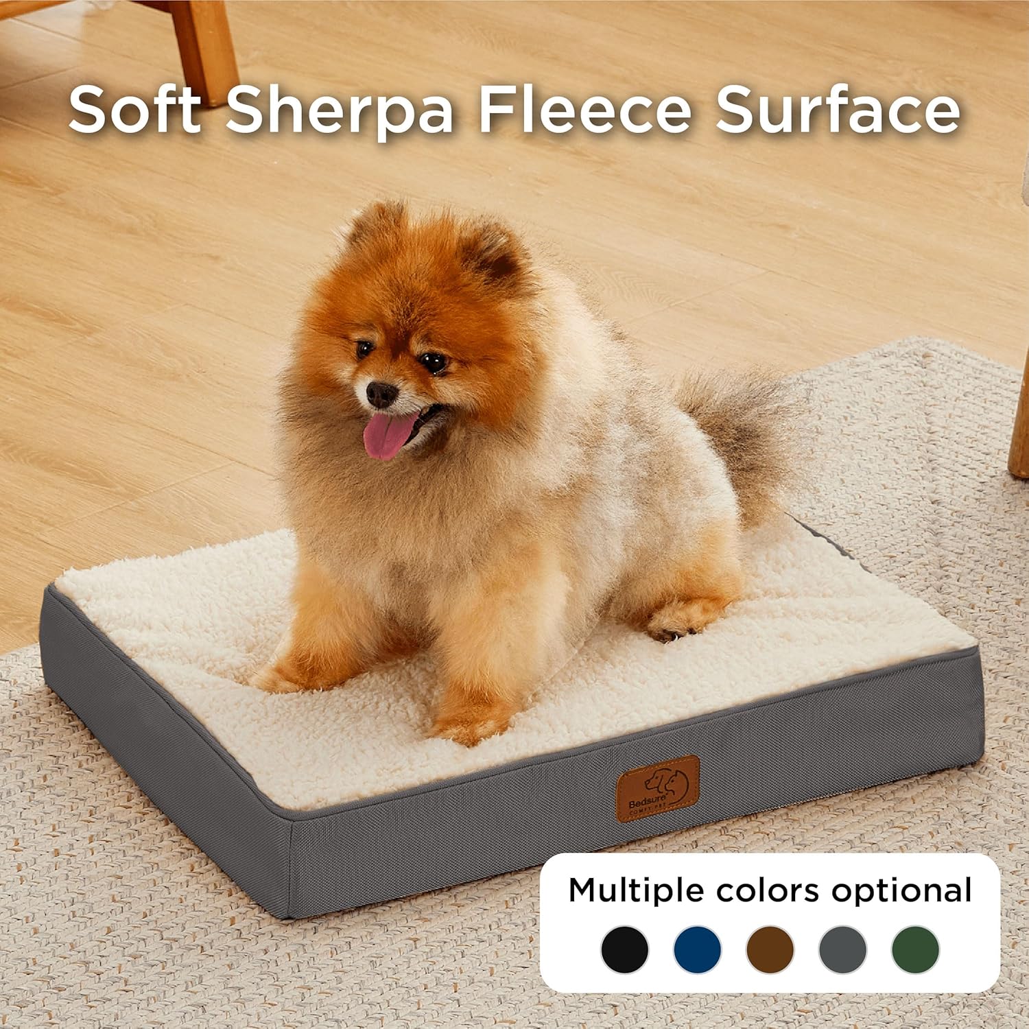 Bedsure Dog Bed for Small Dogs - Orthopedic Flat Puppy Beds with Removable Washable Cover, Egg Crate Foam Pet Mat, Suitable for Pet Up to 20 lbs - Pet Explorer